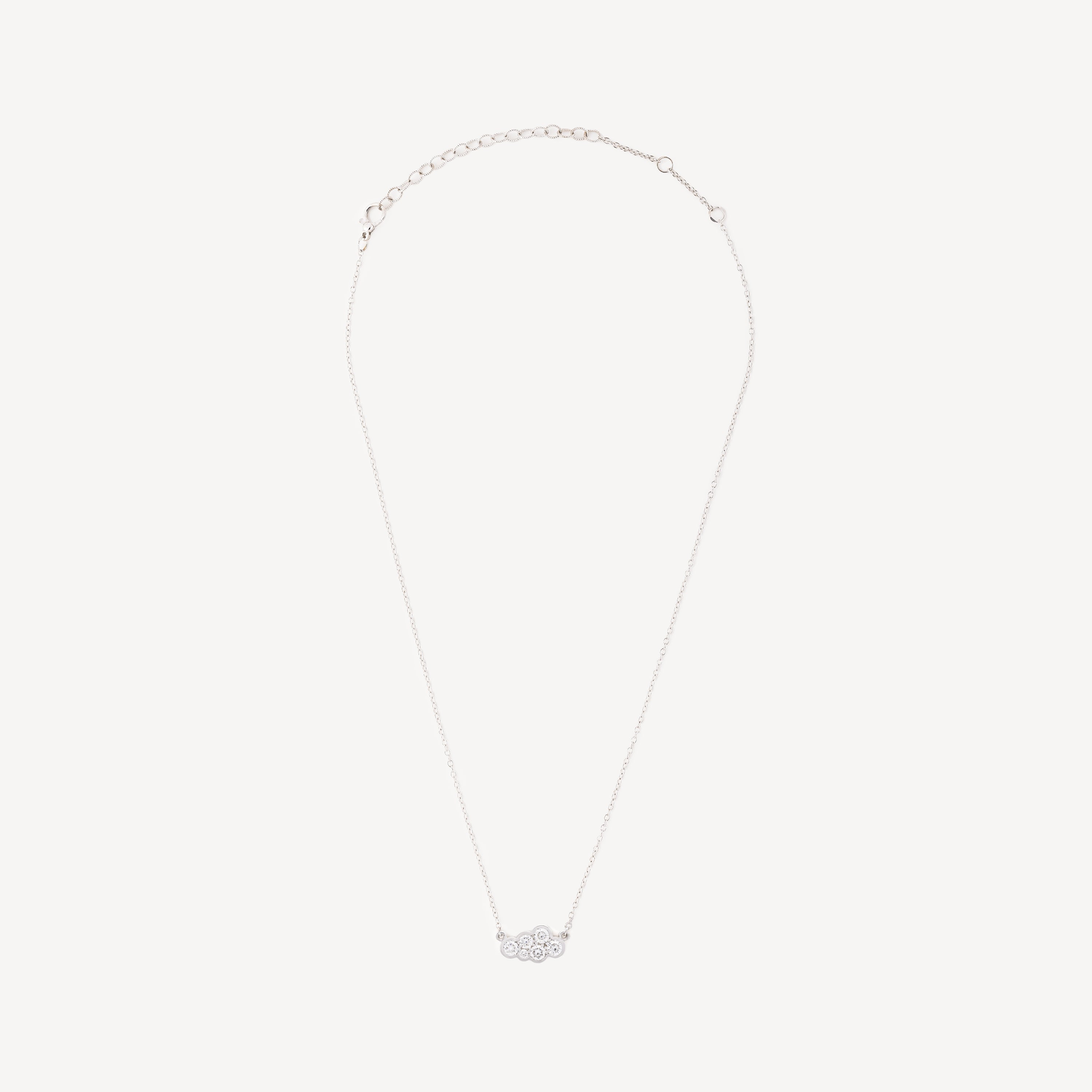 Necklace Small Diamond Cloud White gold