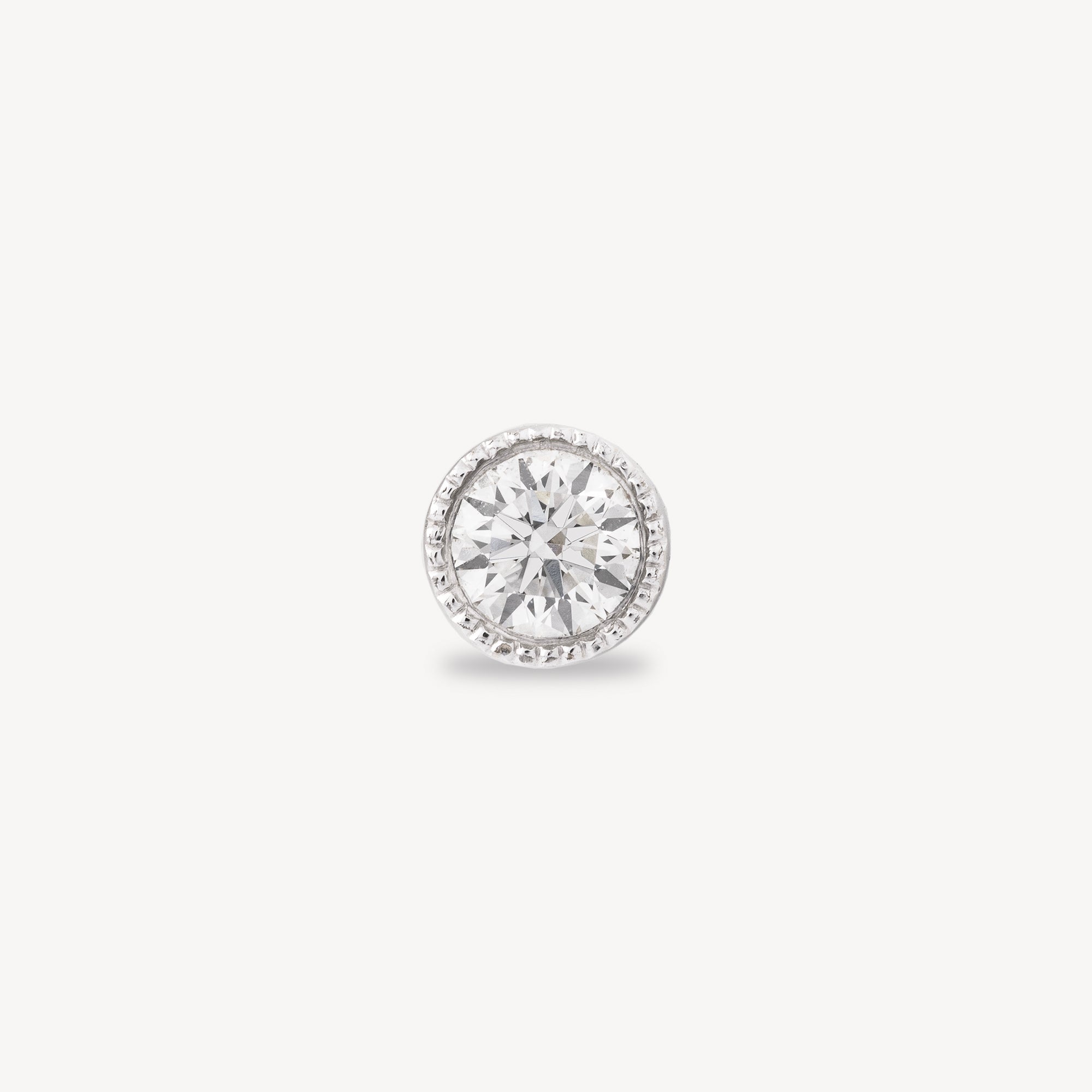 Stud Invisible Set Diamond Threaded