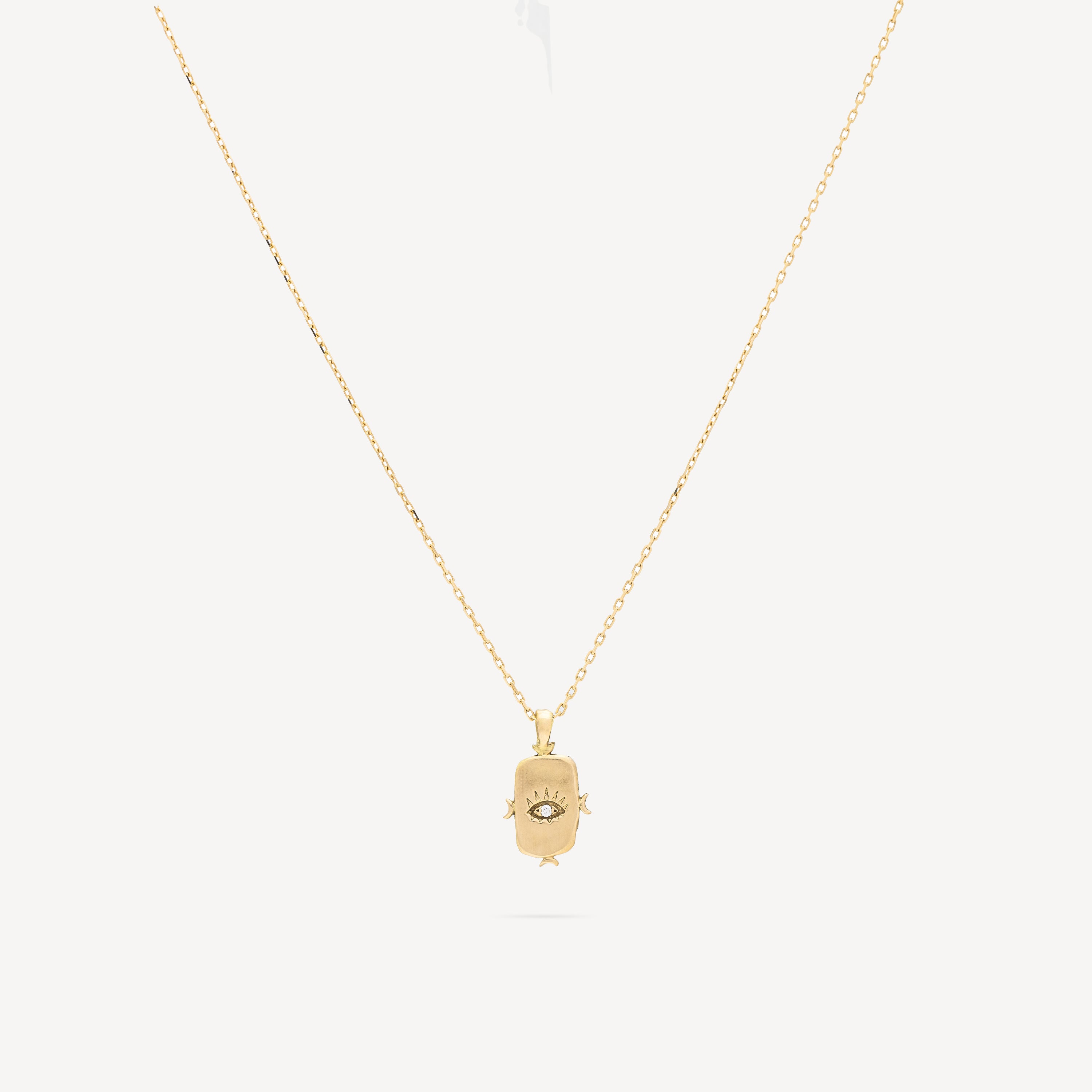 Viviane necklace Yellow gold White diamond