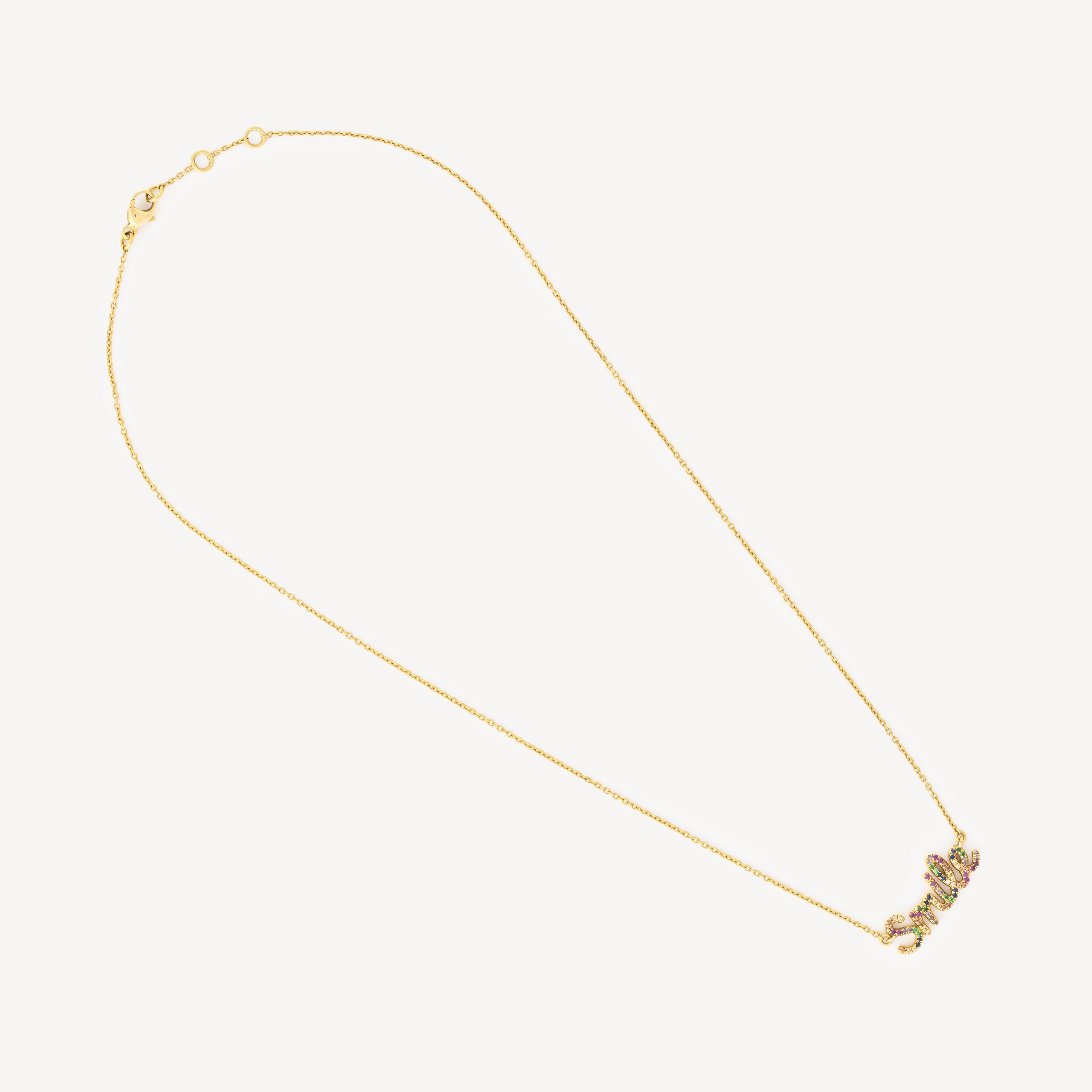 Smile yellow gold necklace