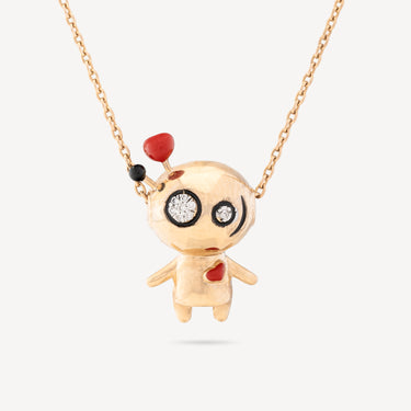 Vodoo Mini Legba Necklace Rose Gold