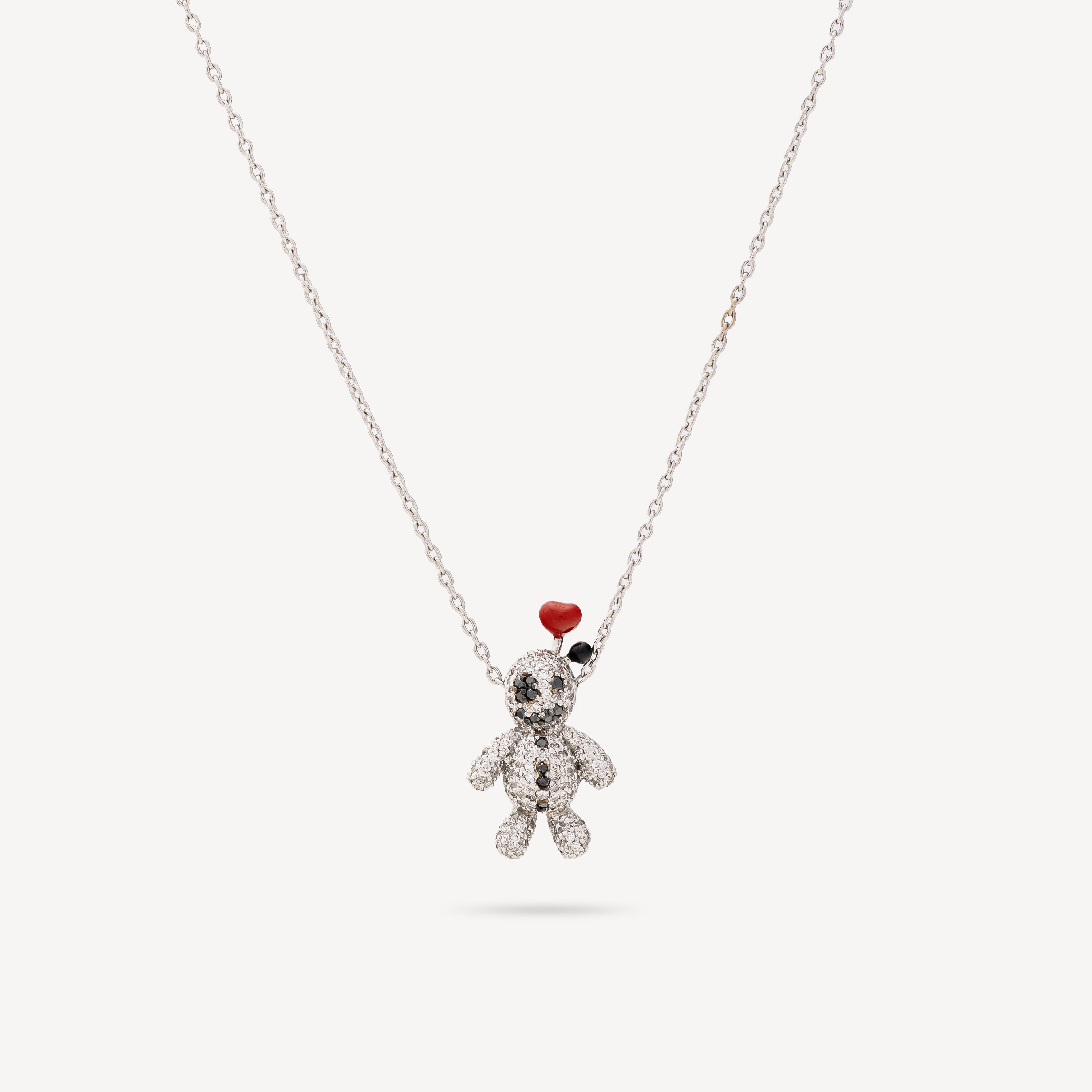 Necklace Vodoo Mini Legba White Gold