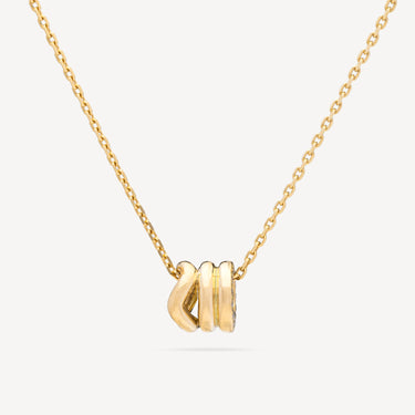 Necklace Pend 3 Rangs Diamonds Yellow Gold