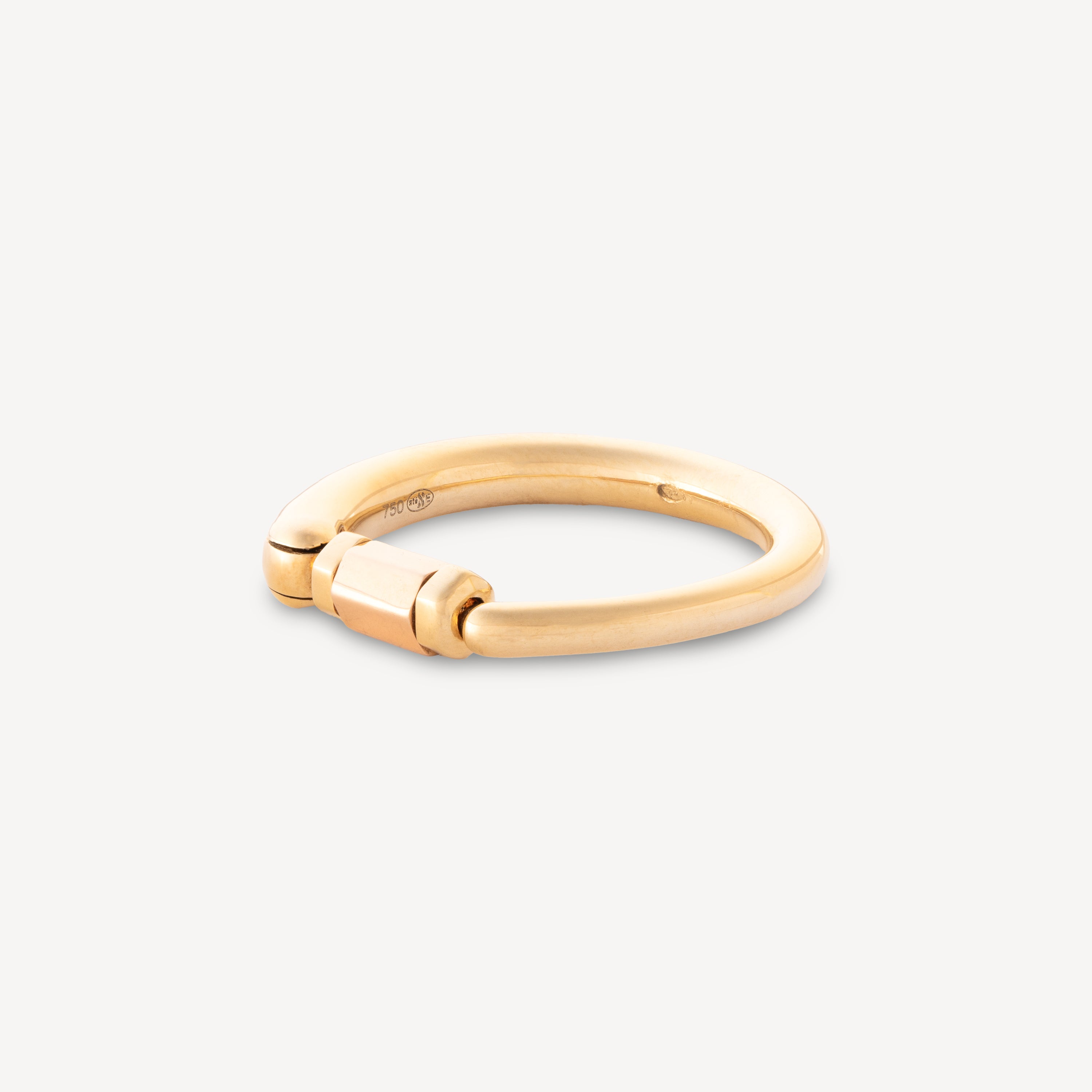 Ring Mine Yellow Gold Hexagon Screw Rose Gold