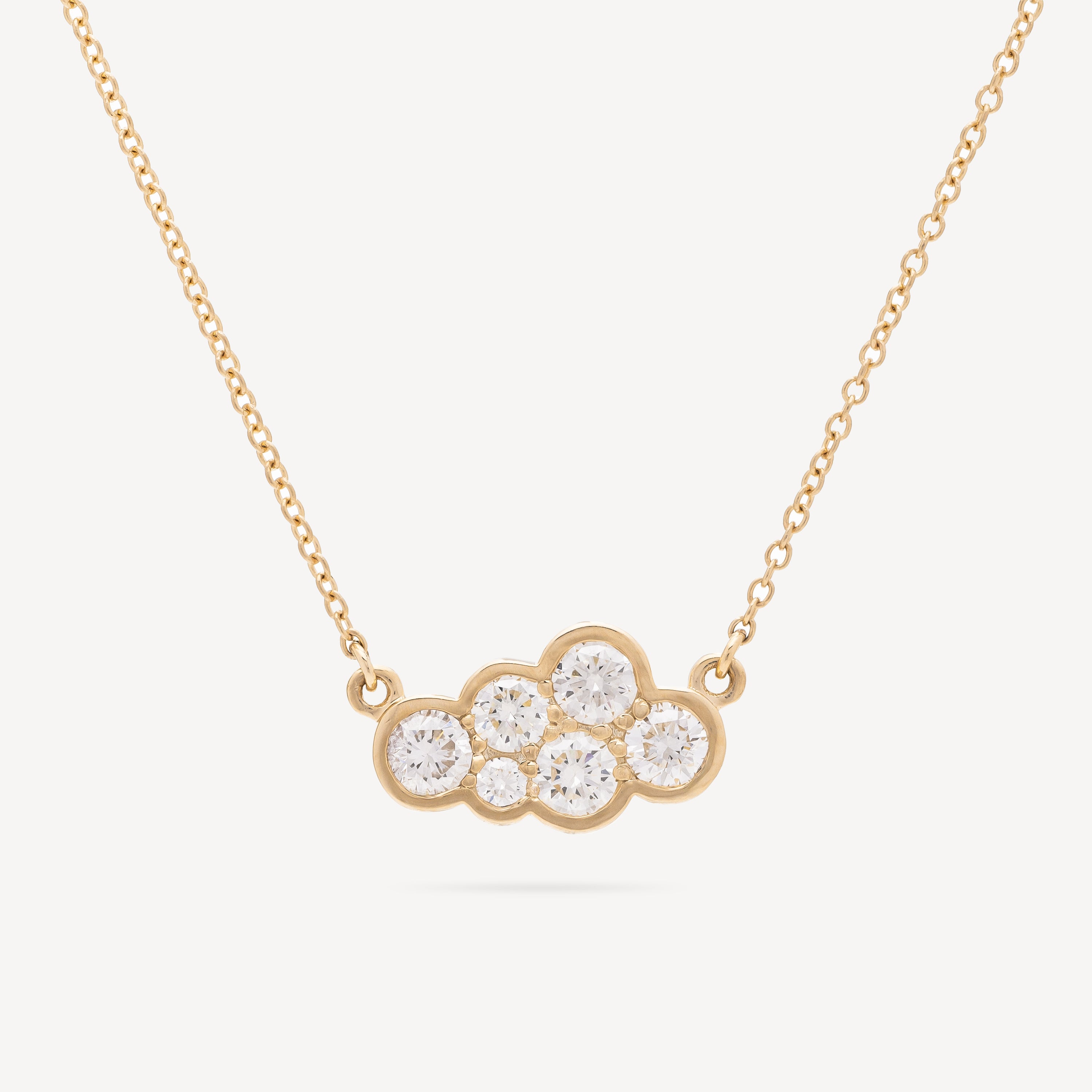 Necklace Small Diamond Cloud Yellow gold