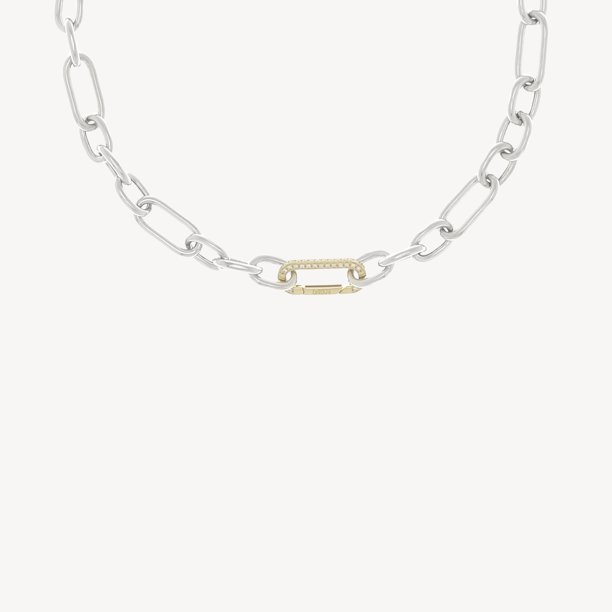 Necklace 3+1 Rhodium Yellow Gold