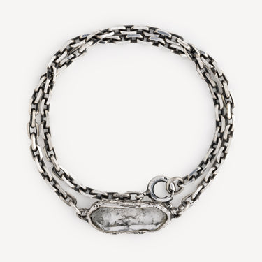 Necklace Choker Cristal De Roche Silver