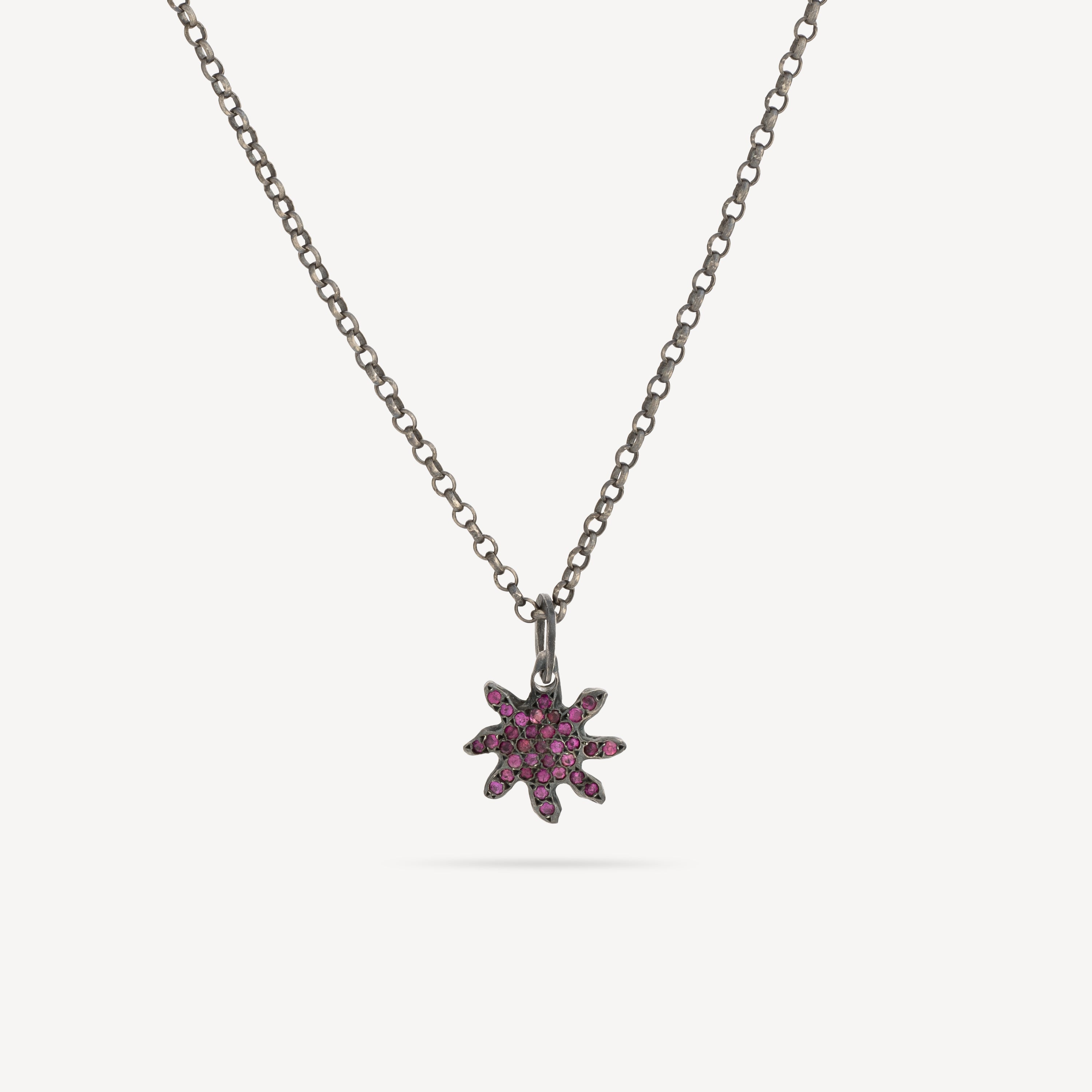 Ruby Flower Necklace