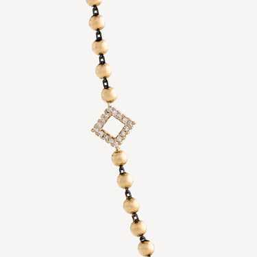 Necklace Luna Gold Beads Diamonds