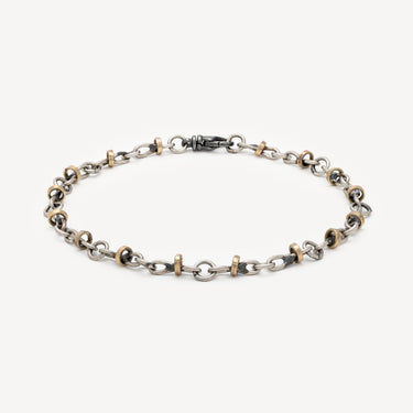 Platinum and Gold Link Bracelet