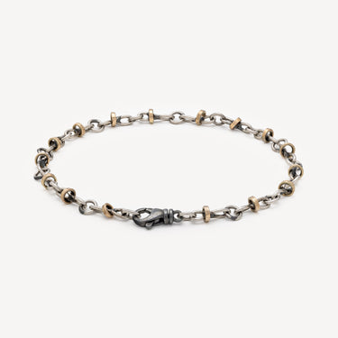 Platinum and Gold Link Bracelet