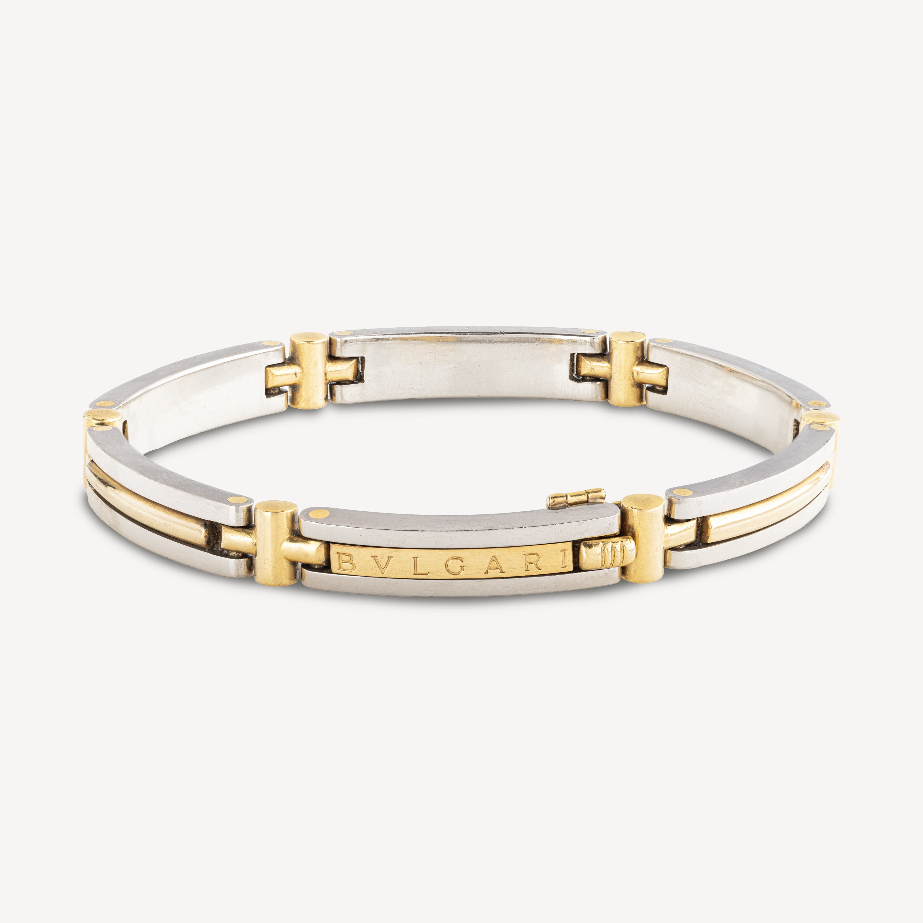 Bulgari 18k Yellow Gold Steel Bracelet