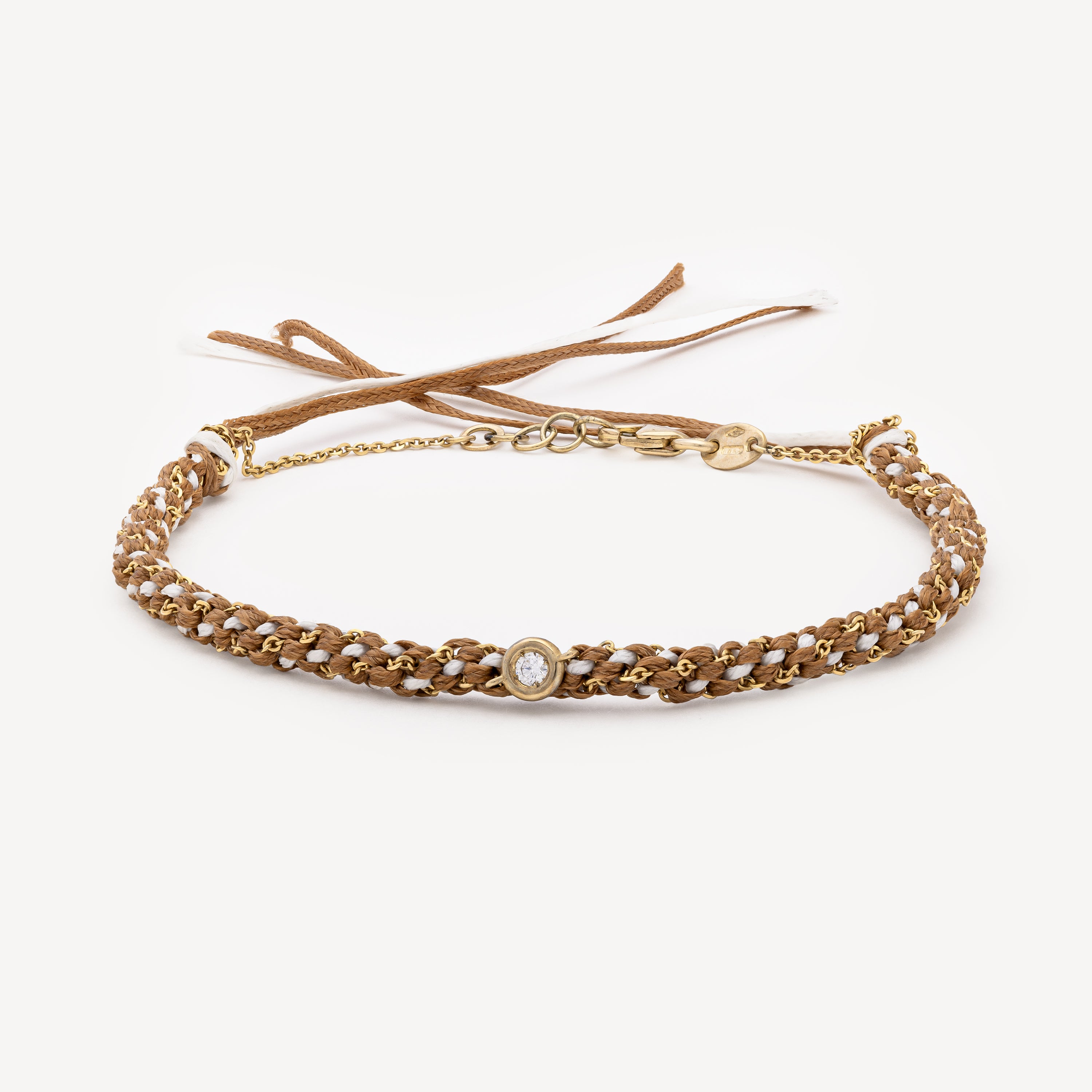 Na Gioia Diamonds Brown White Bracelet