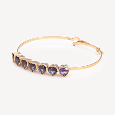 Amethyst Heart Bracelet