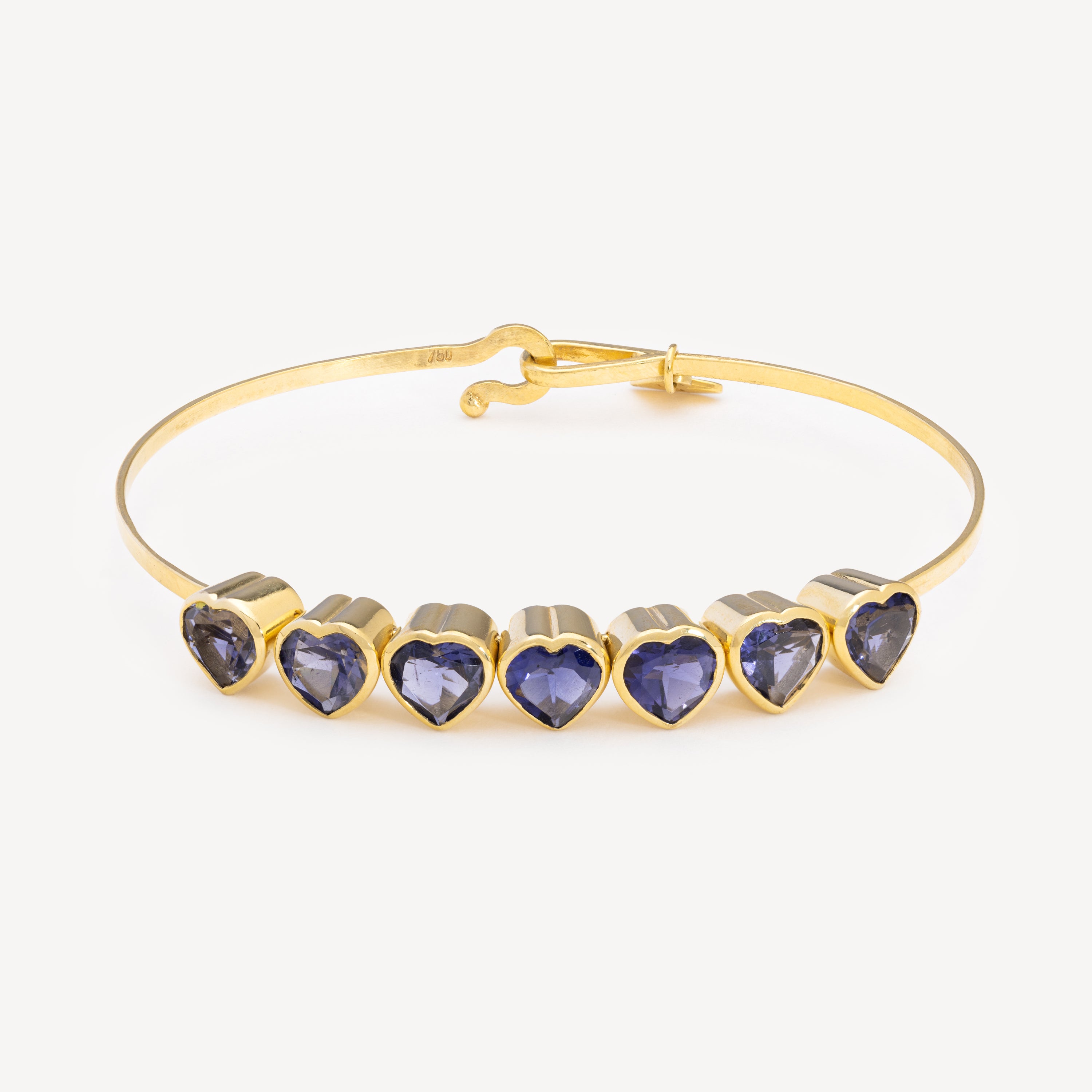 Iolite Hearts Bracelet