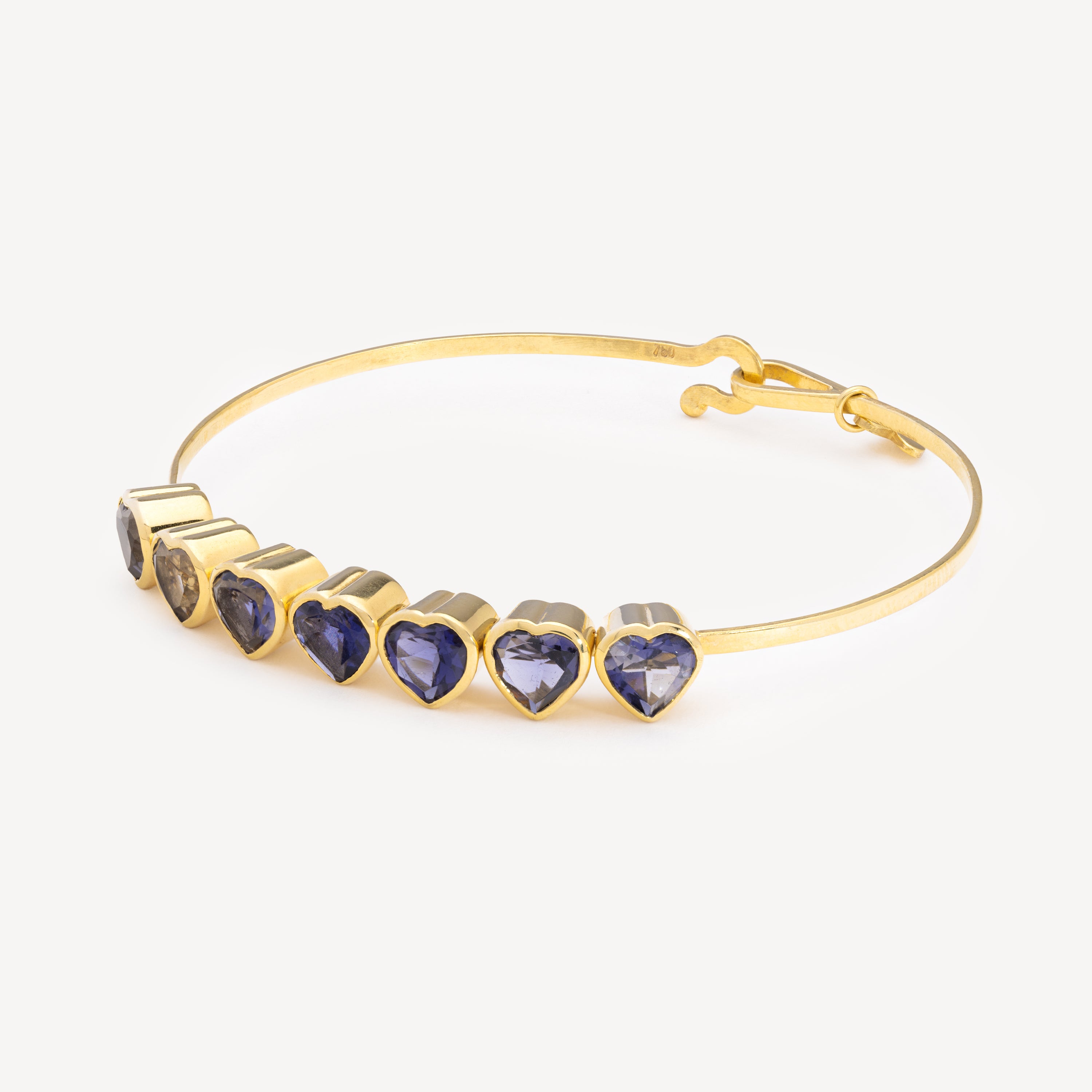 Iolite Hearts Bracelet