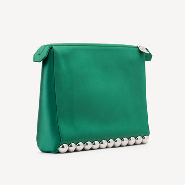 Sac Pochette en Soie Vert