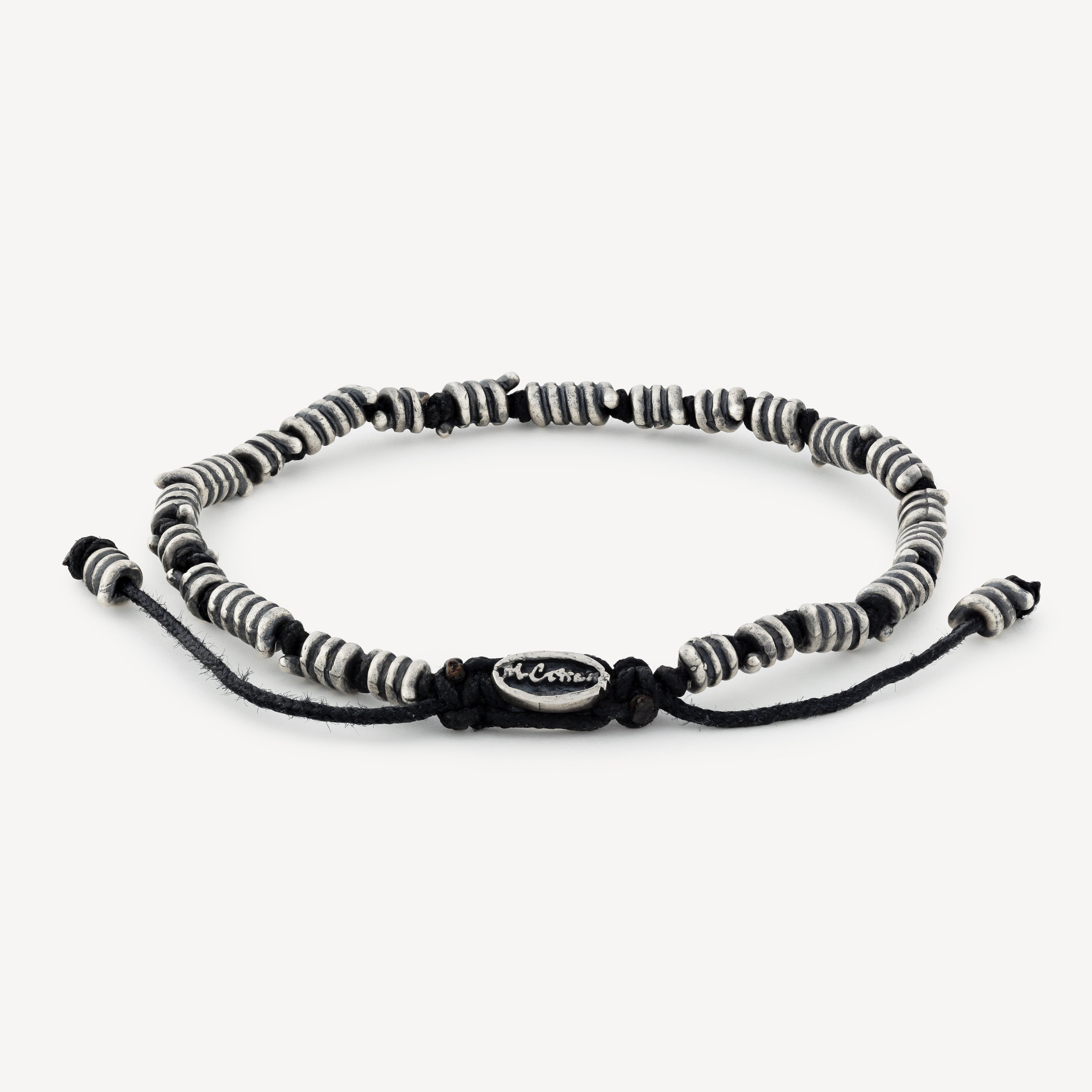 Bracelet Small Coil Twisted Black Cord