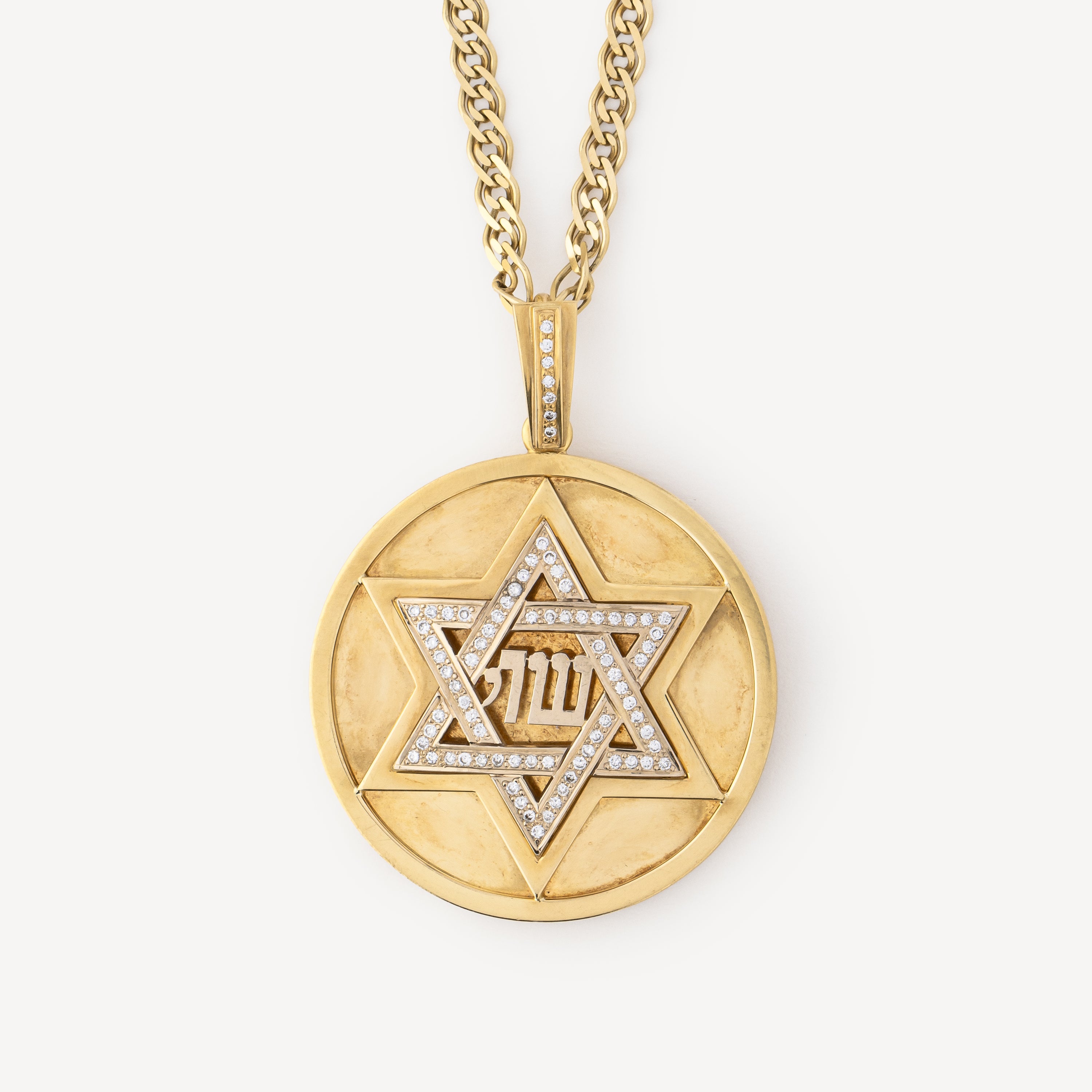 Gold Star and Diamond Pendant Necklace