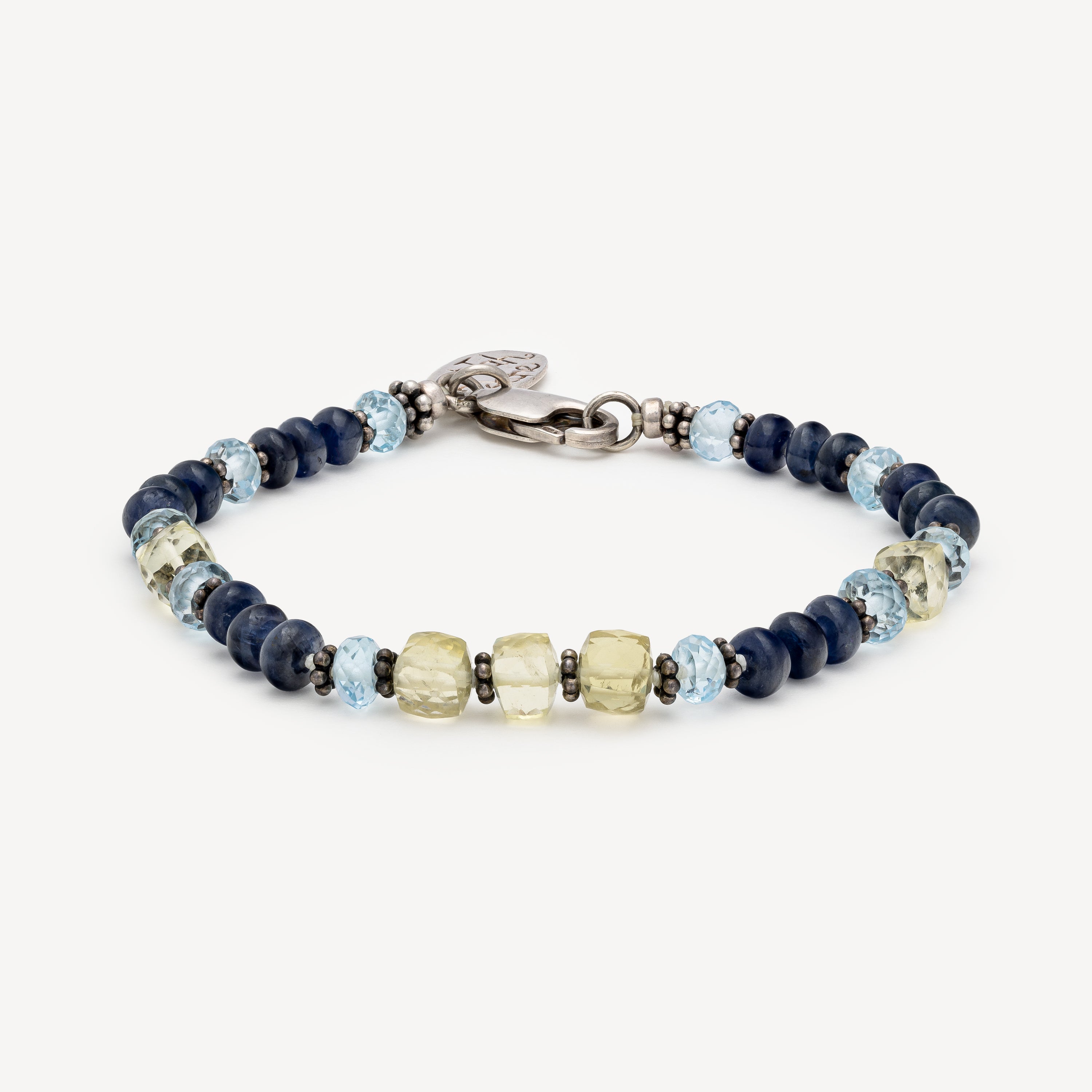 Blue and Yellow Topaz Sapphire Bracelet