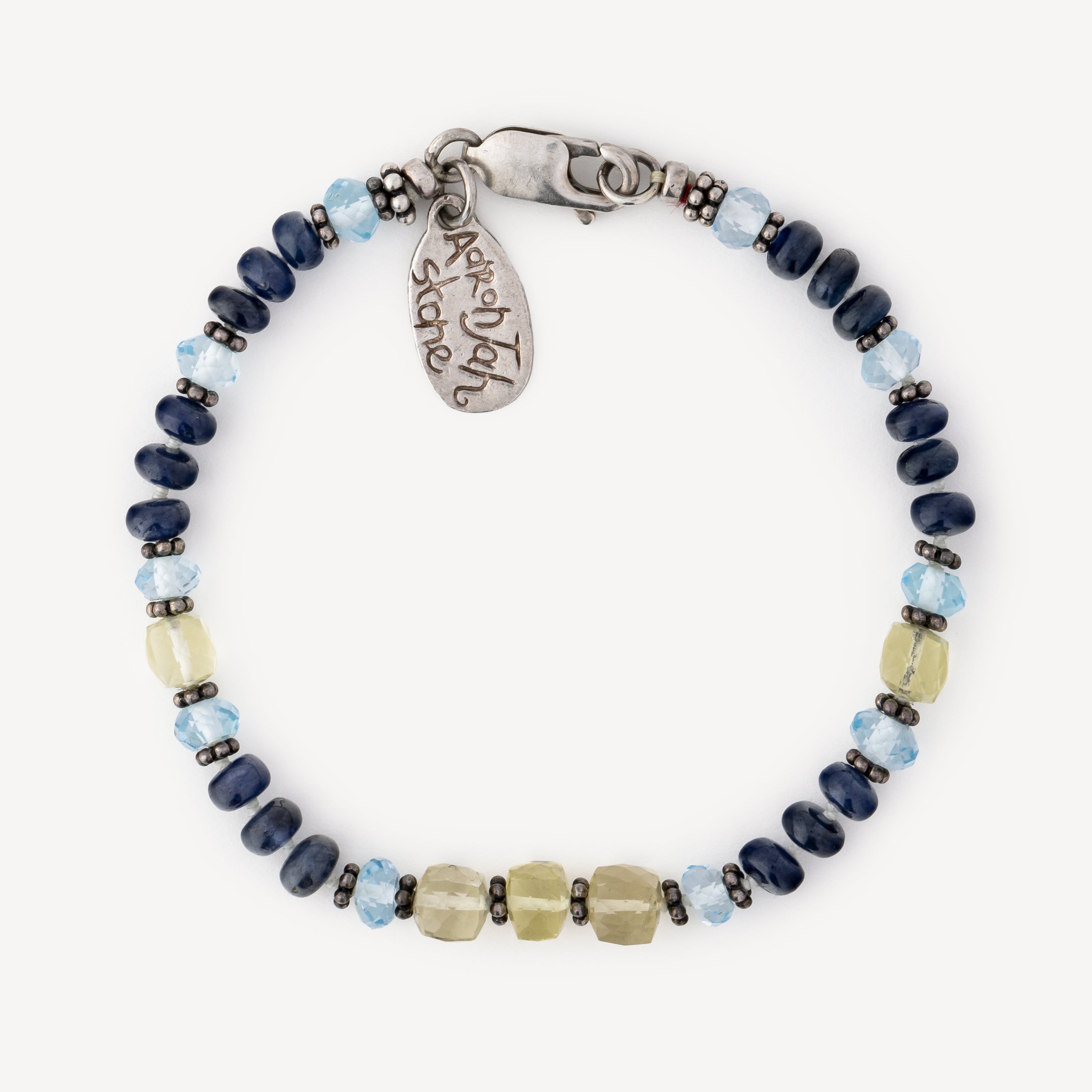 Blue and Yellow Topaz Sapphire Bracelet