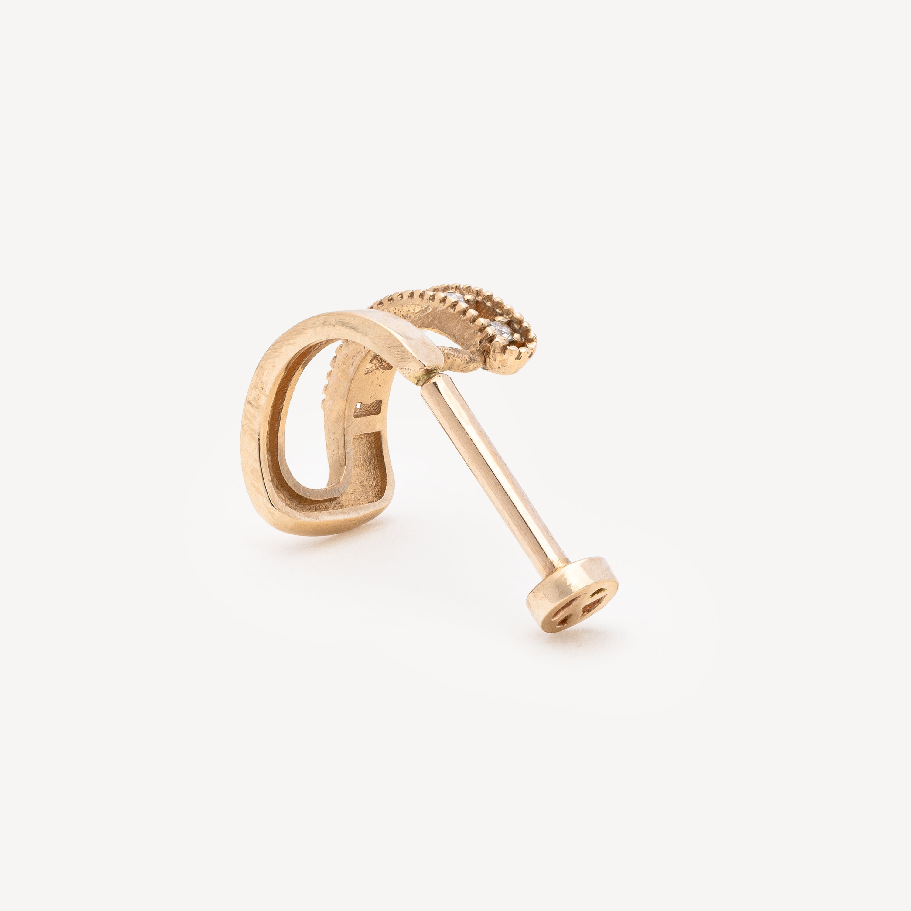 Piercing Stud Incurved Rose Gold