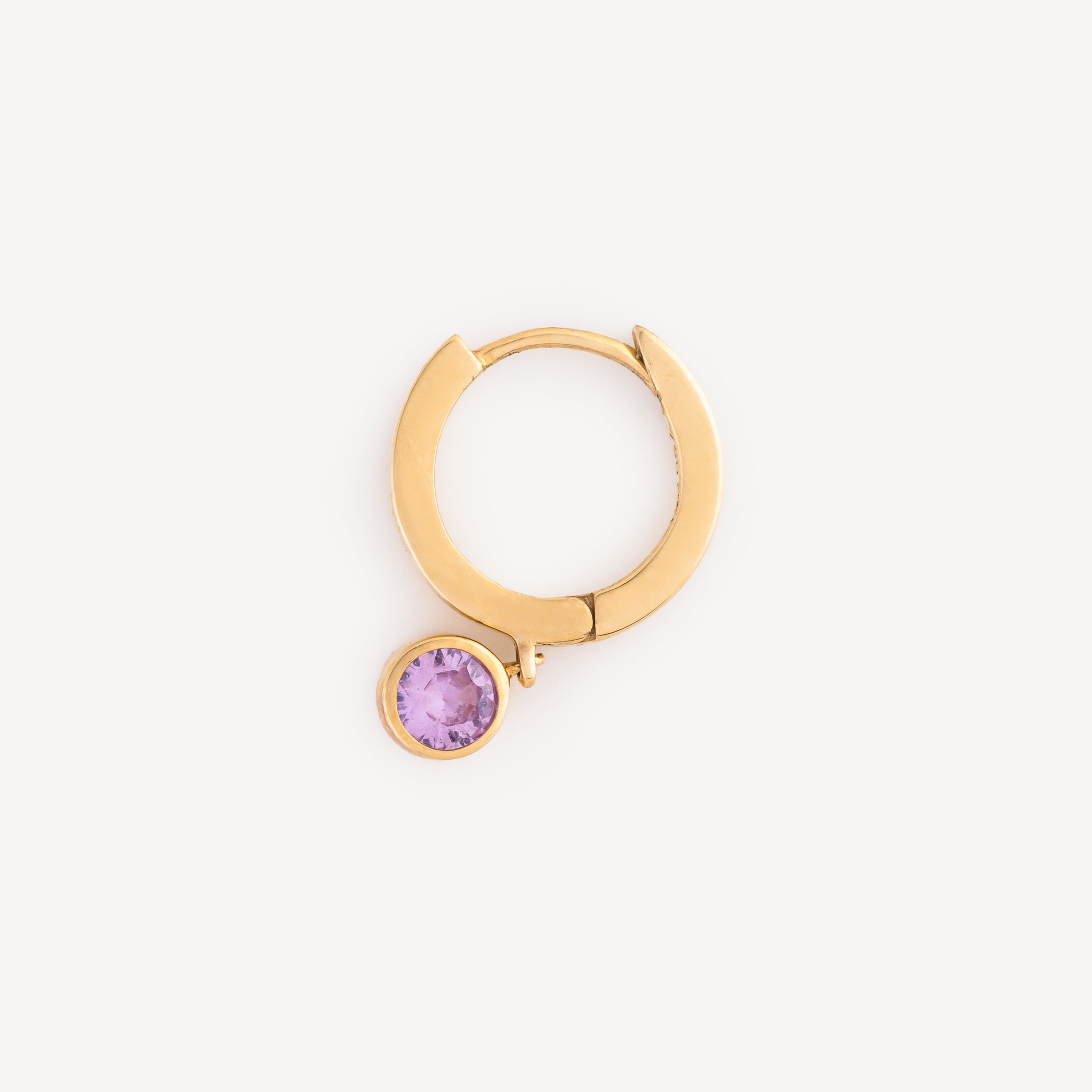 Hoop Pink Sapphire Gold