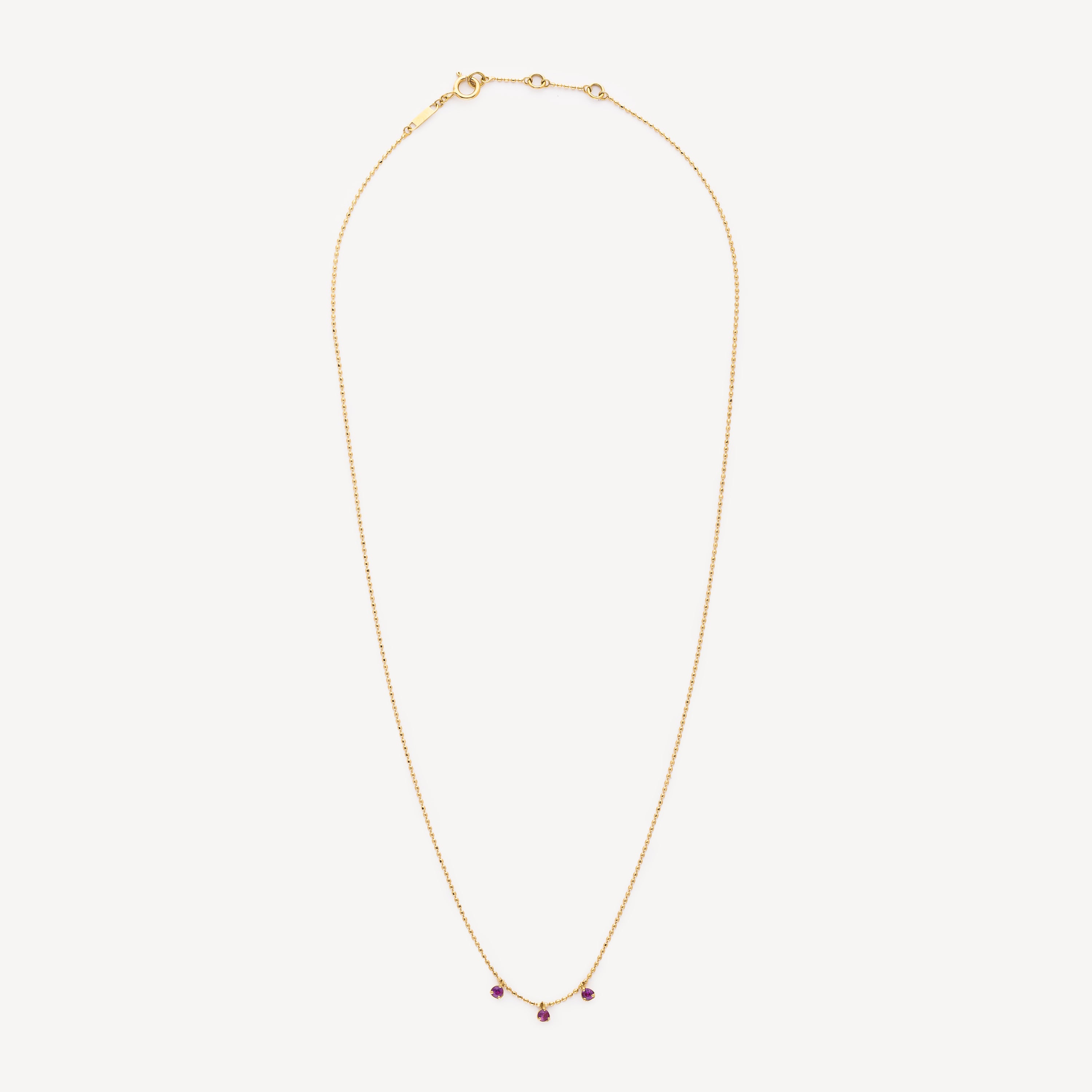 Triple Pink Sapphires Necklace