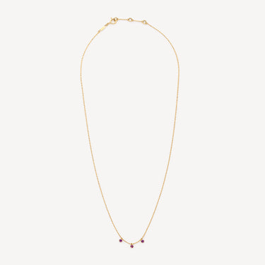 Triple Pink Sapphires Necklace