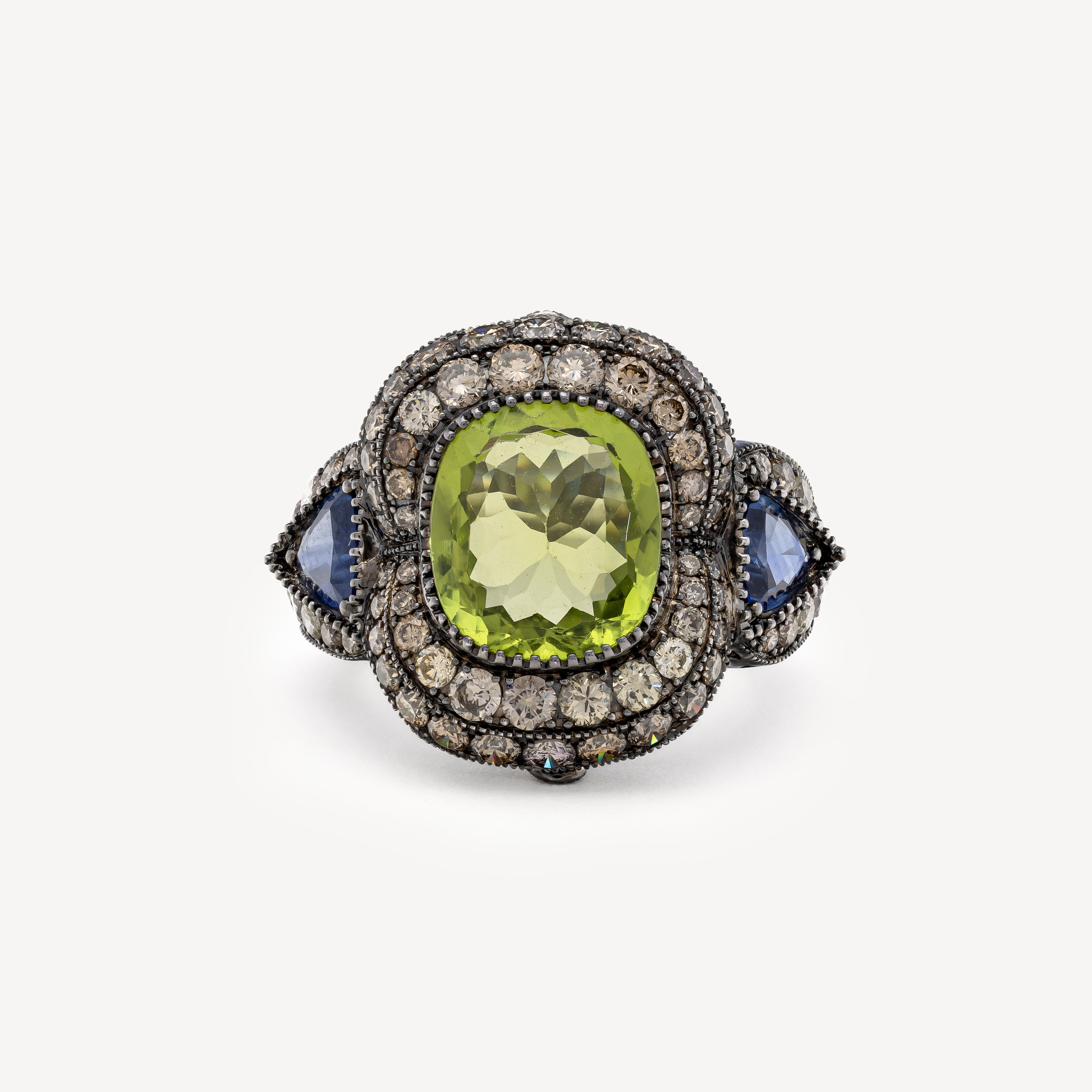 Peridot White Gold Ring