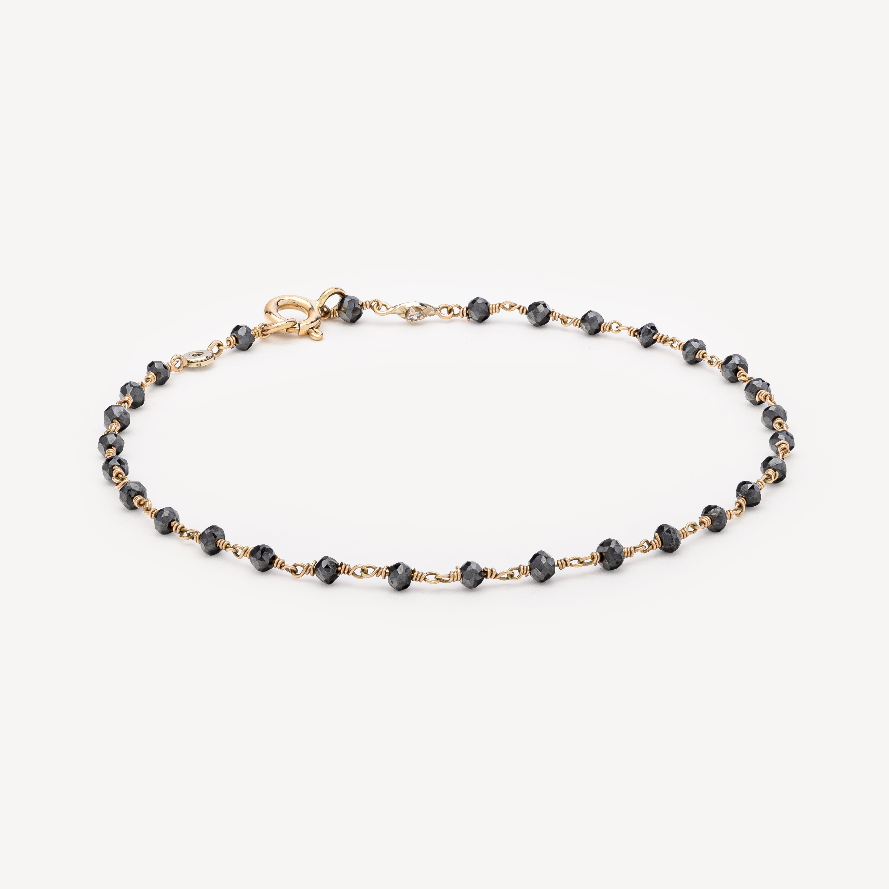 Black Diamond Bracelet Rose Gold