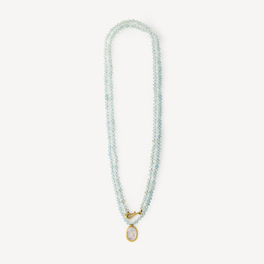 Moonstone Face Double Tour Necklace