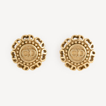 Dior Logo Round Earrings