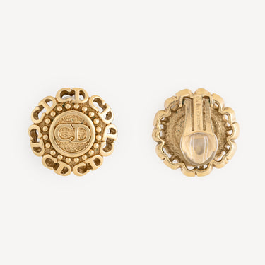 Dior Logo Round Earrings