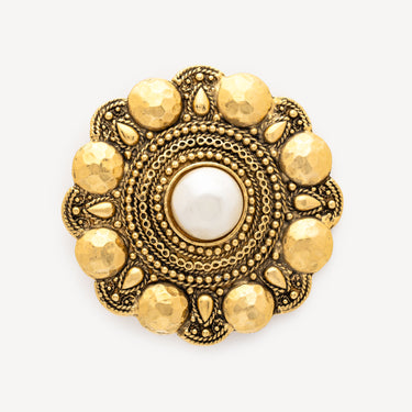 Chanel Gold and Pearl Brooch