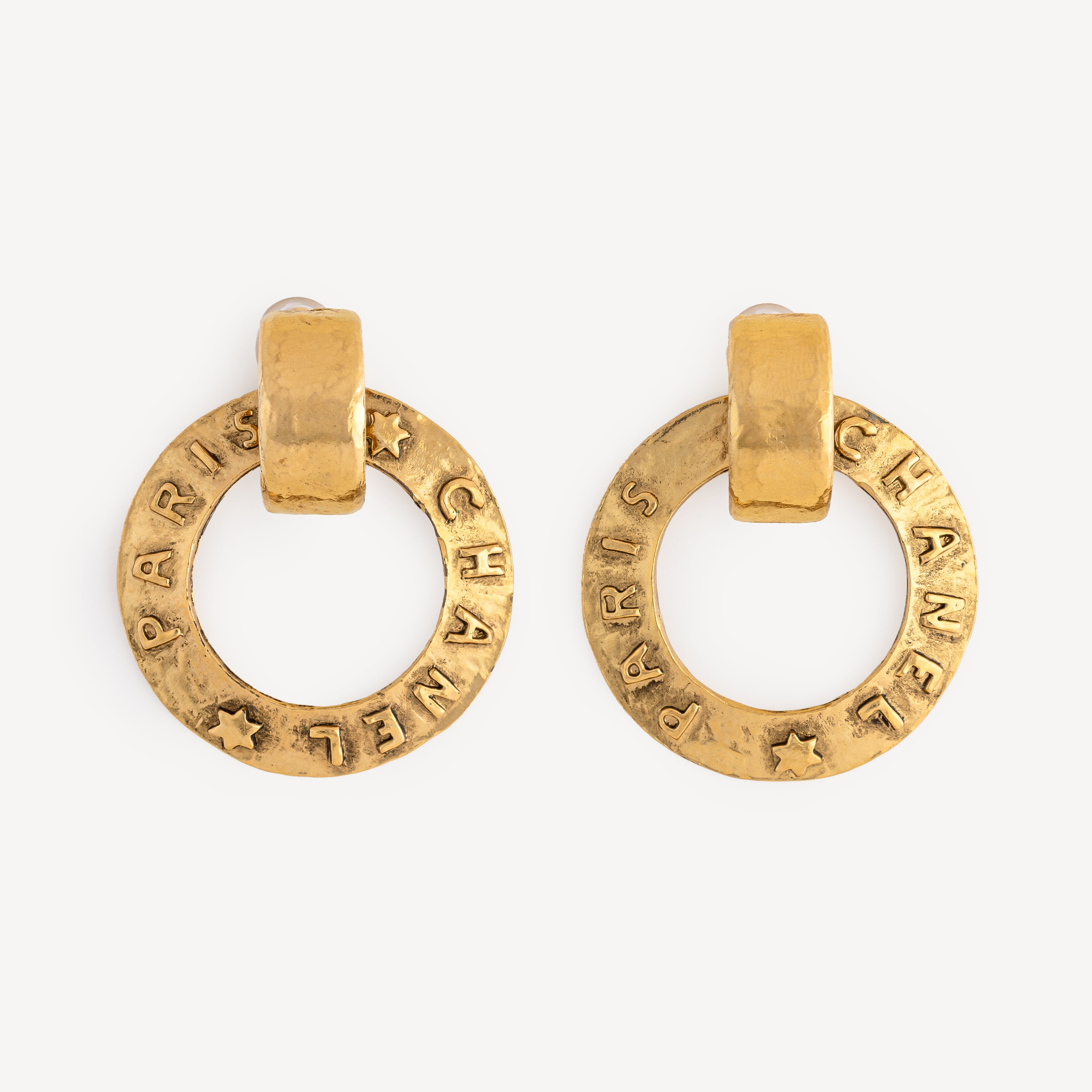 Chanel Paris Circle Earrings