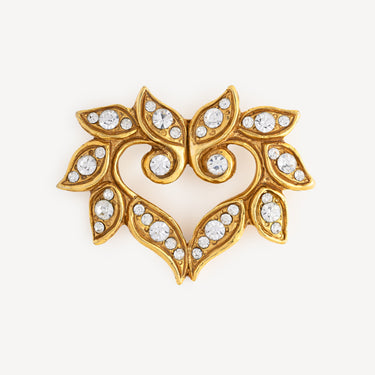 Gold Heart Brooch