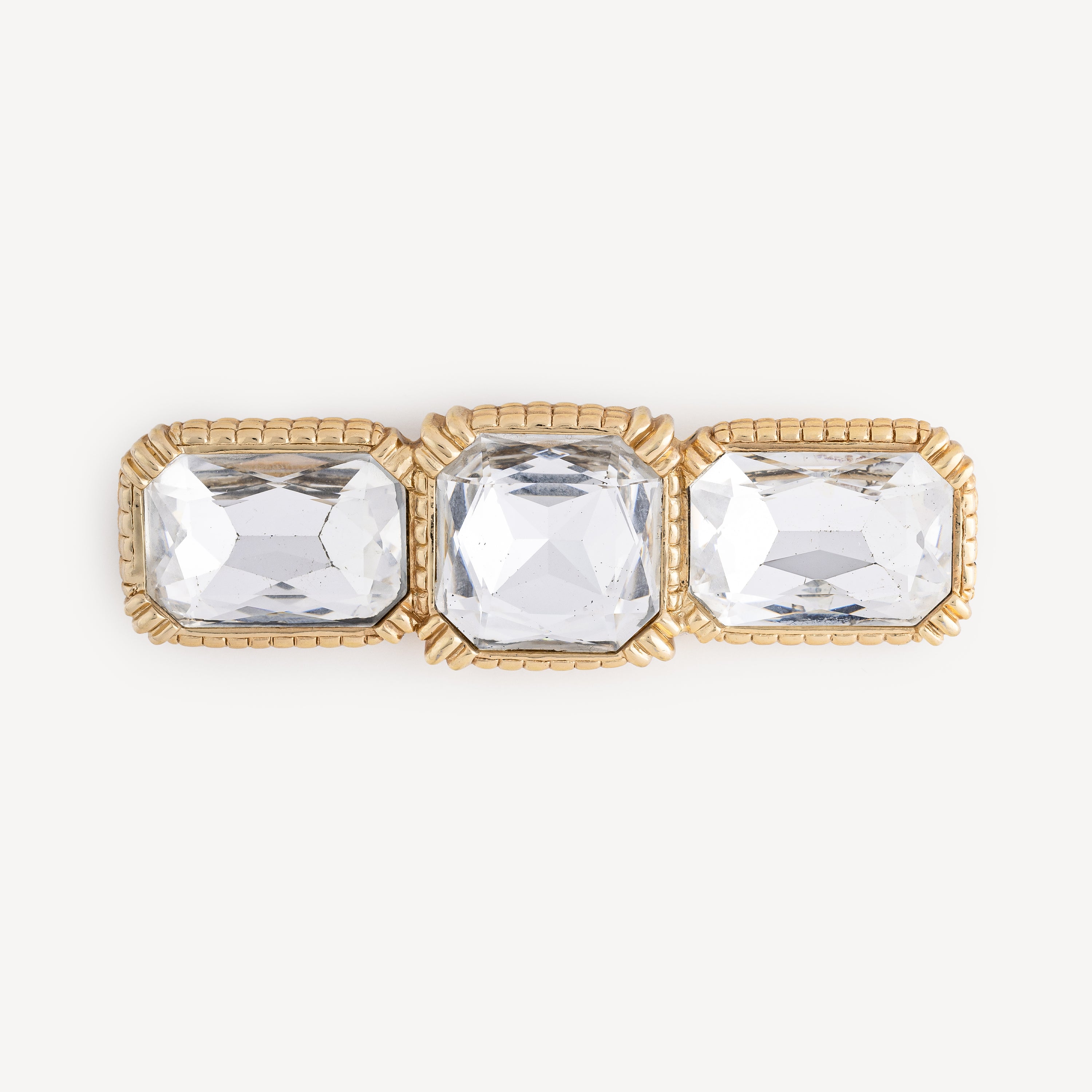 Triple Crystal Brooch