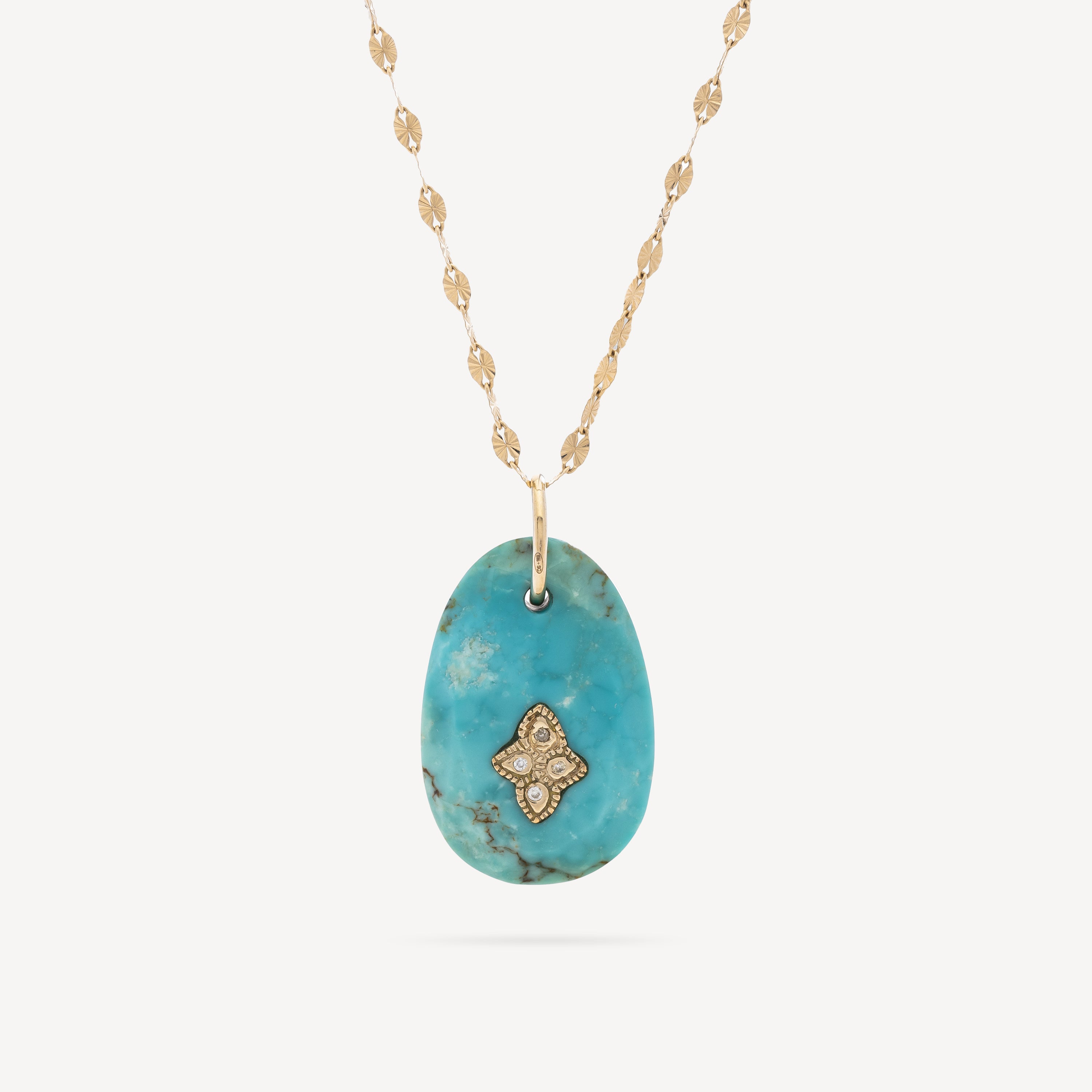 Gaïa n°1 Turquoise necklace