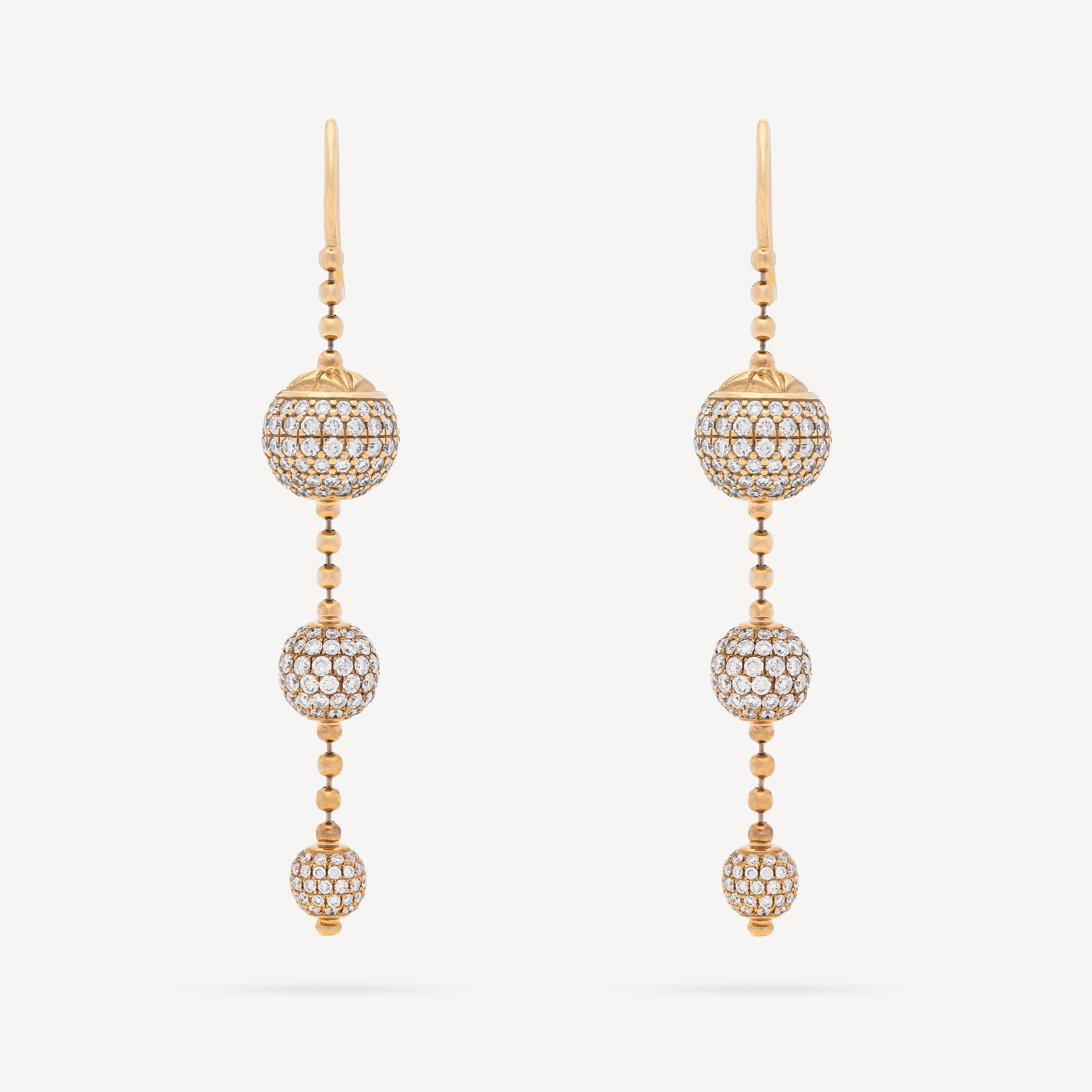 Beads Pendant Earrings Rose Gold