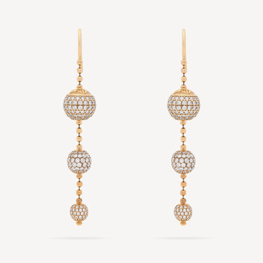 Beads Pendant Earrings Rose Gold