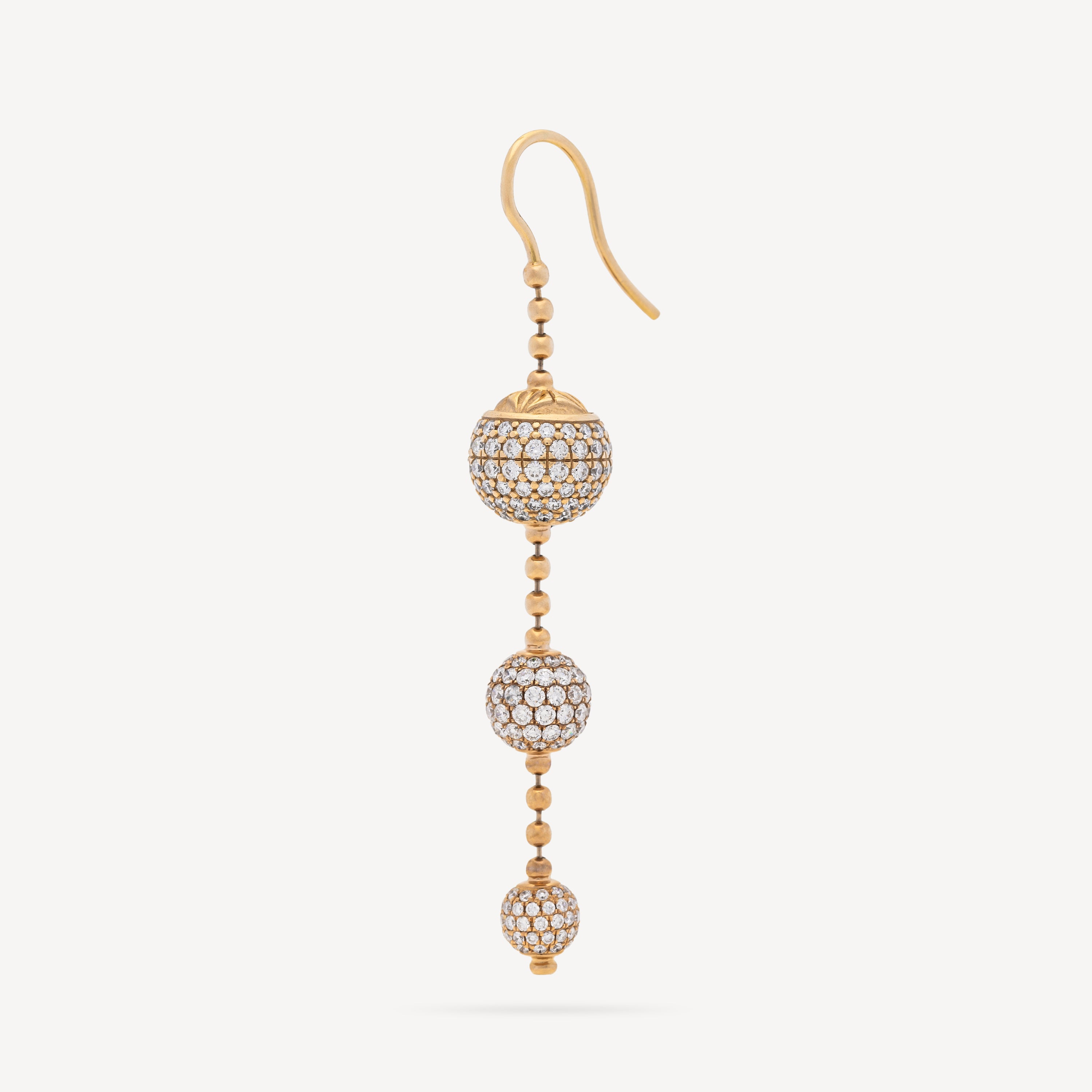 Beads Pendant Earrings Rose Gold