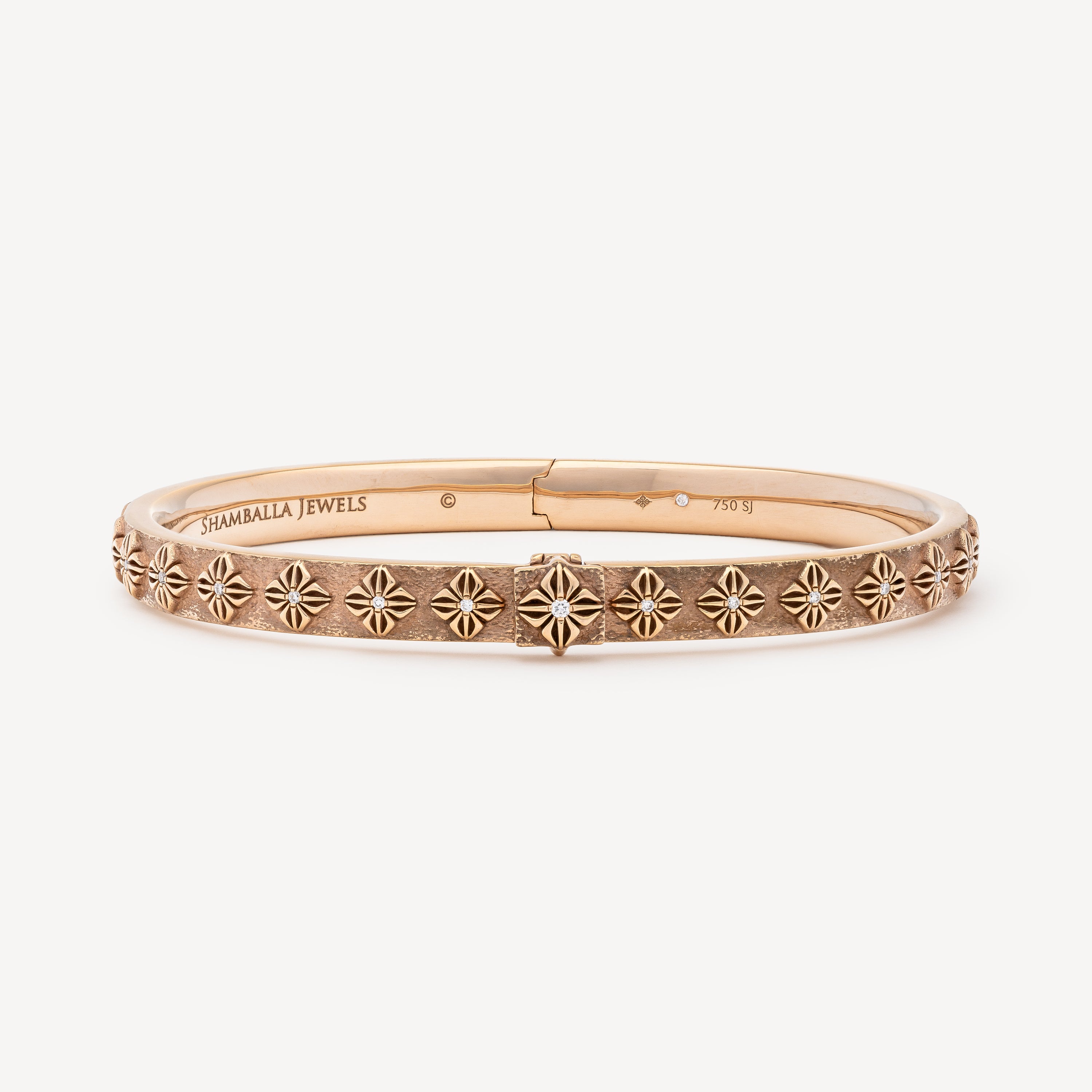 SOS Bangle bracelet Rose Gold Diamonds