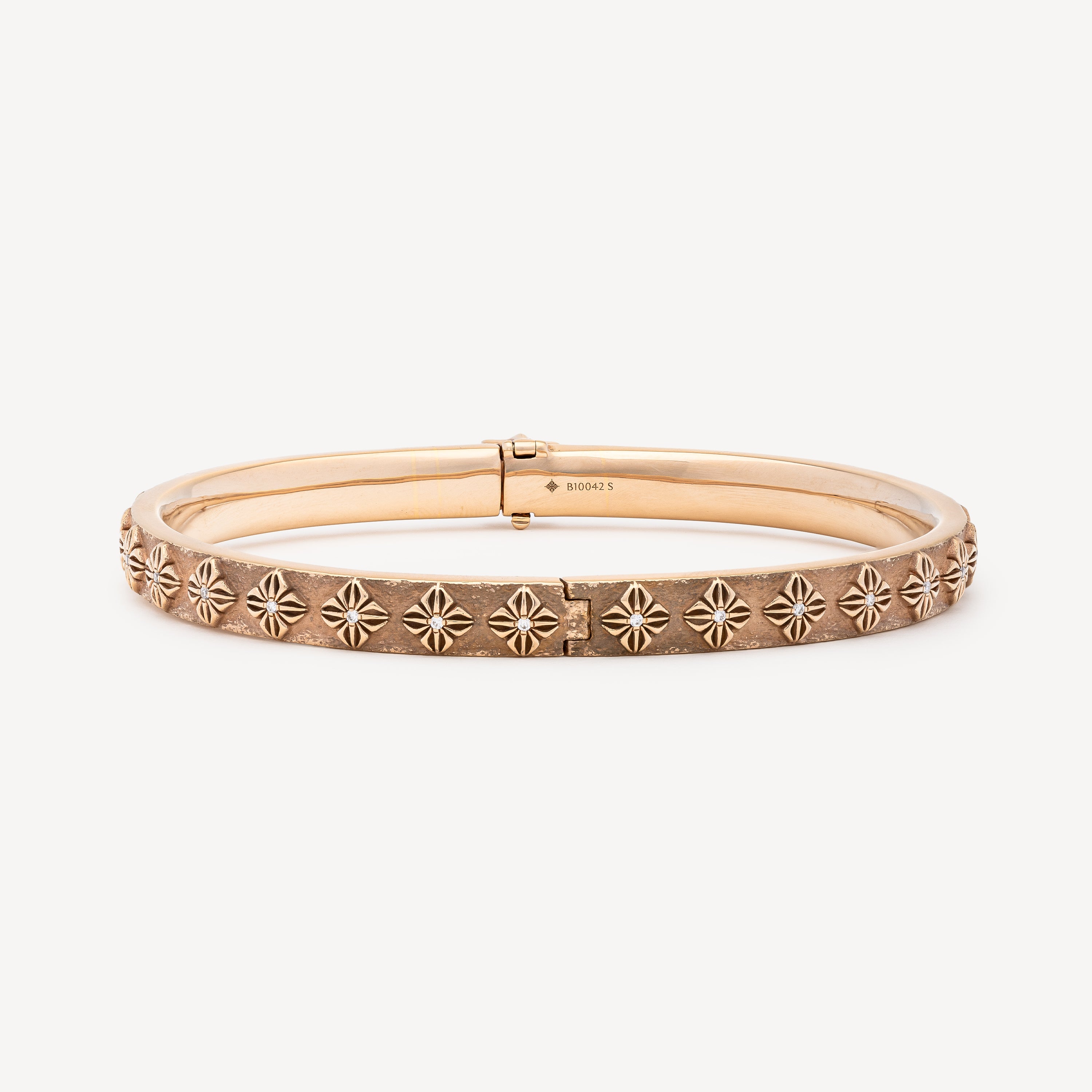 SOS Bangle bracelet Rose Gold Diamonds