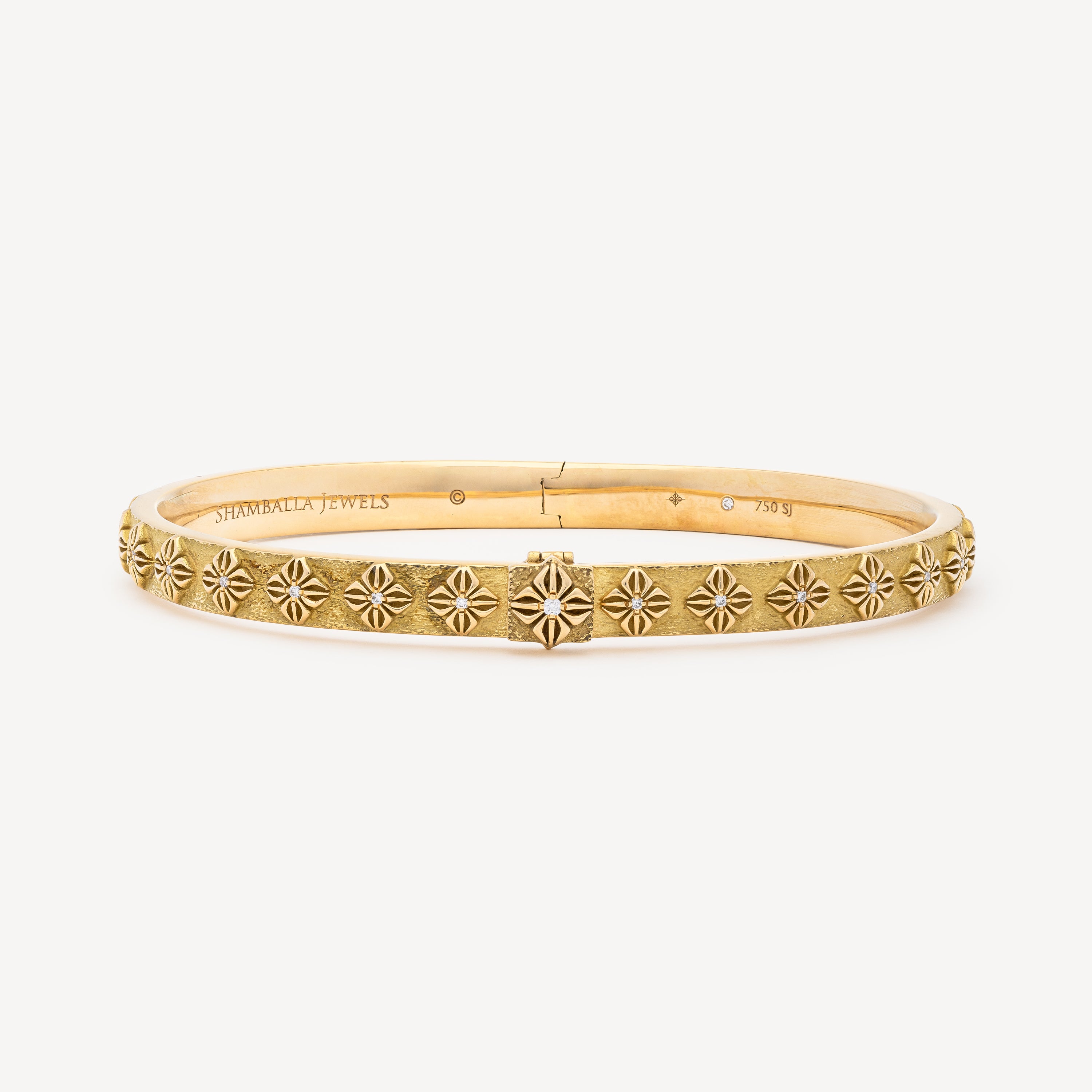 Bracelet SOS Bangle Yellow Gold Diamonds