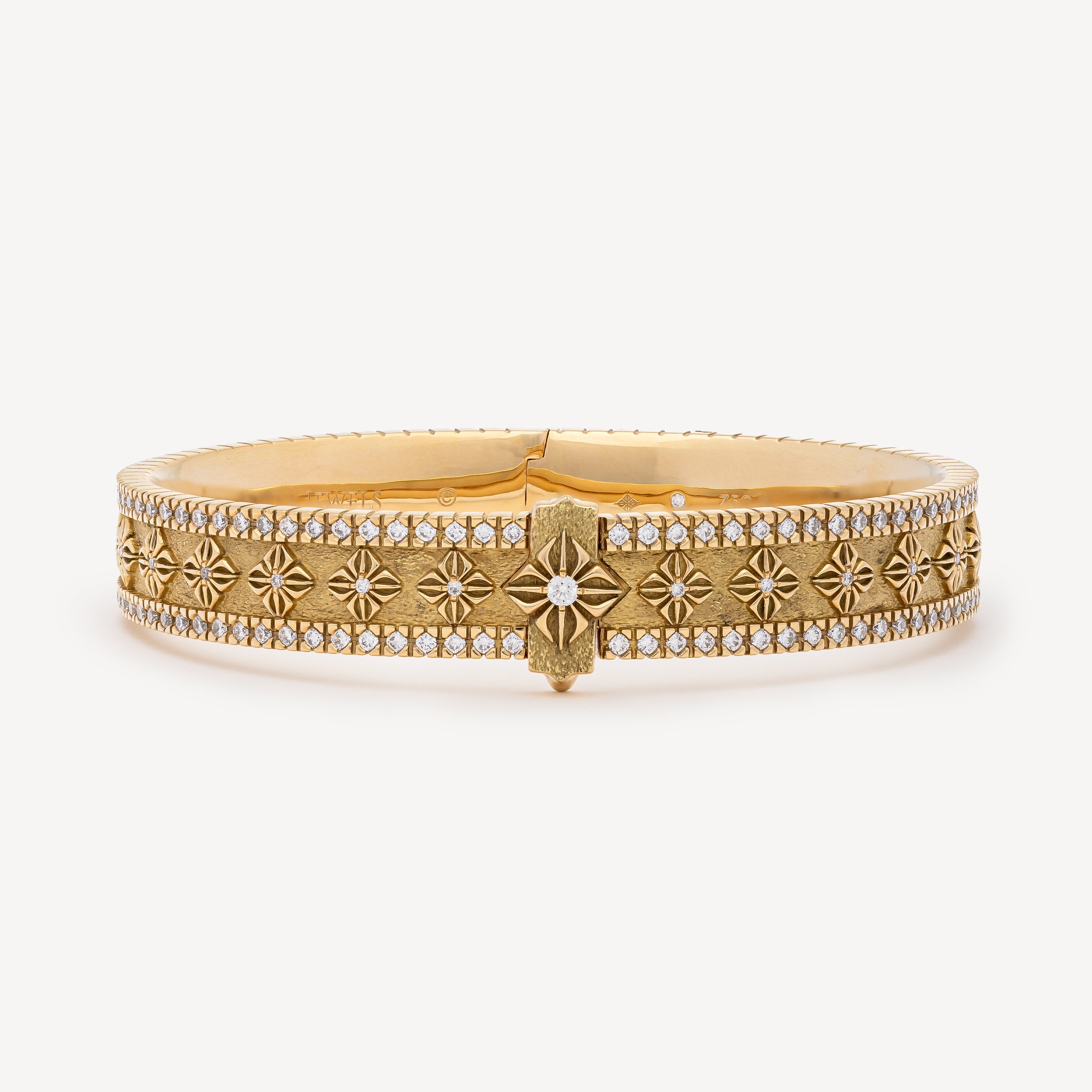 Bracelet SOS Alliance Bangle Yellow Gold Diamonds