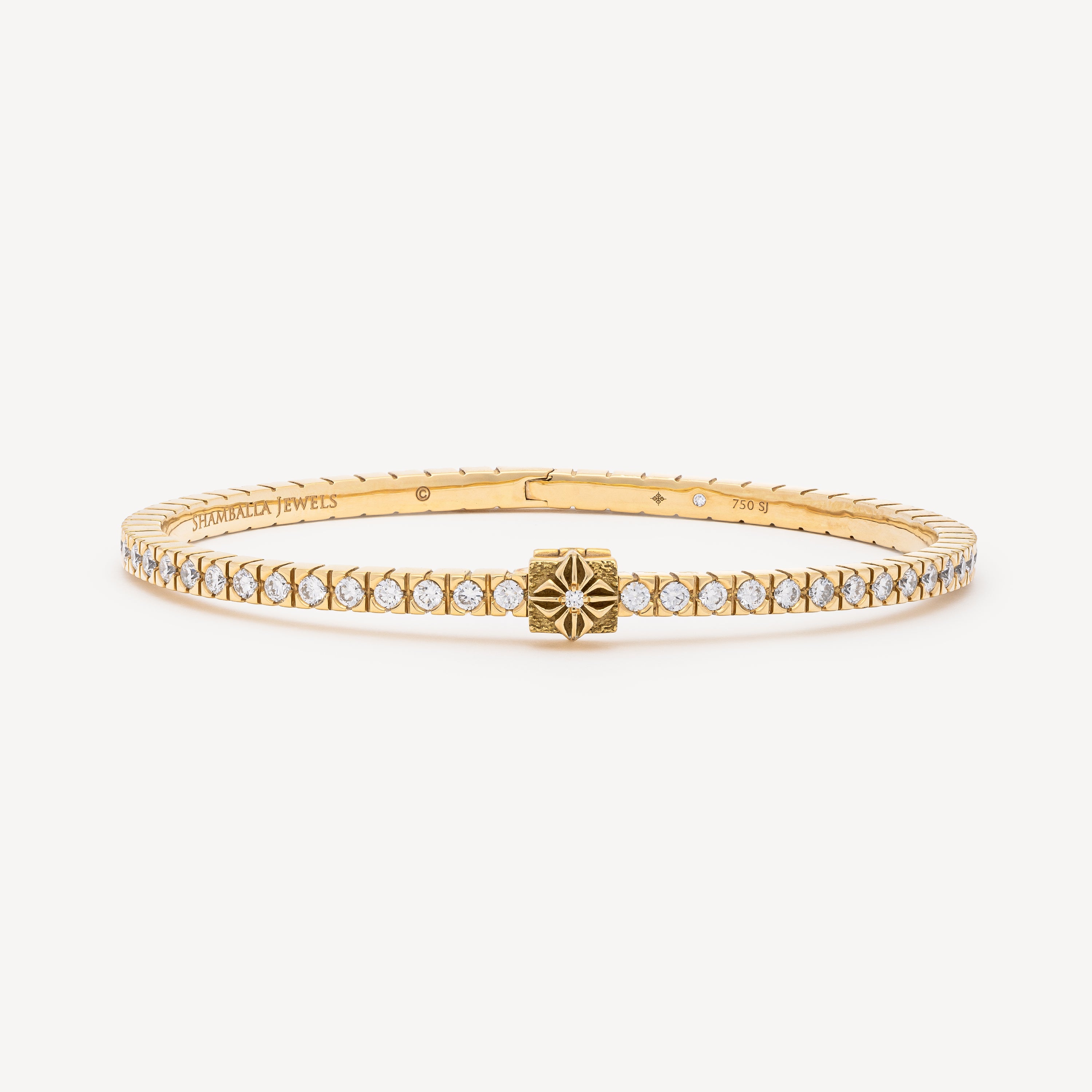 Bracelet Mini Alliance Bangle Yellow Gold Diamonds