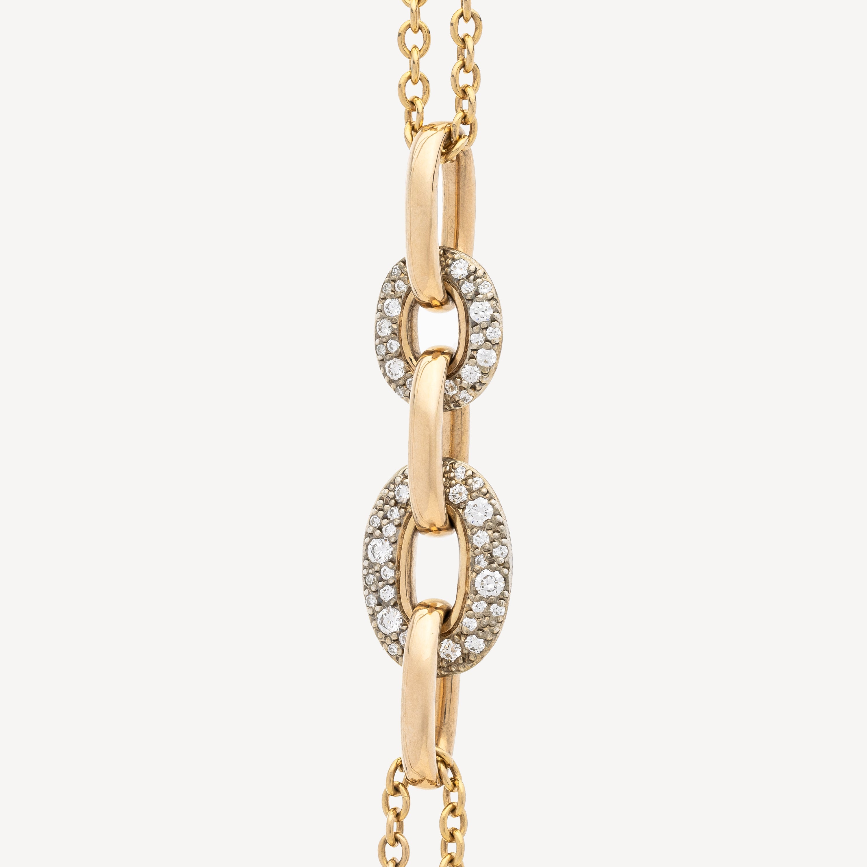 Necklace Sautoir Catene Yellow gold Diamonds