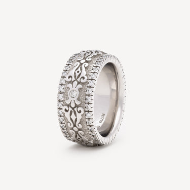 White Gold Spin Ring