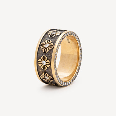 Ring Star of Shamballa Yellow Gold Diamond